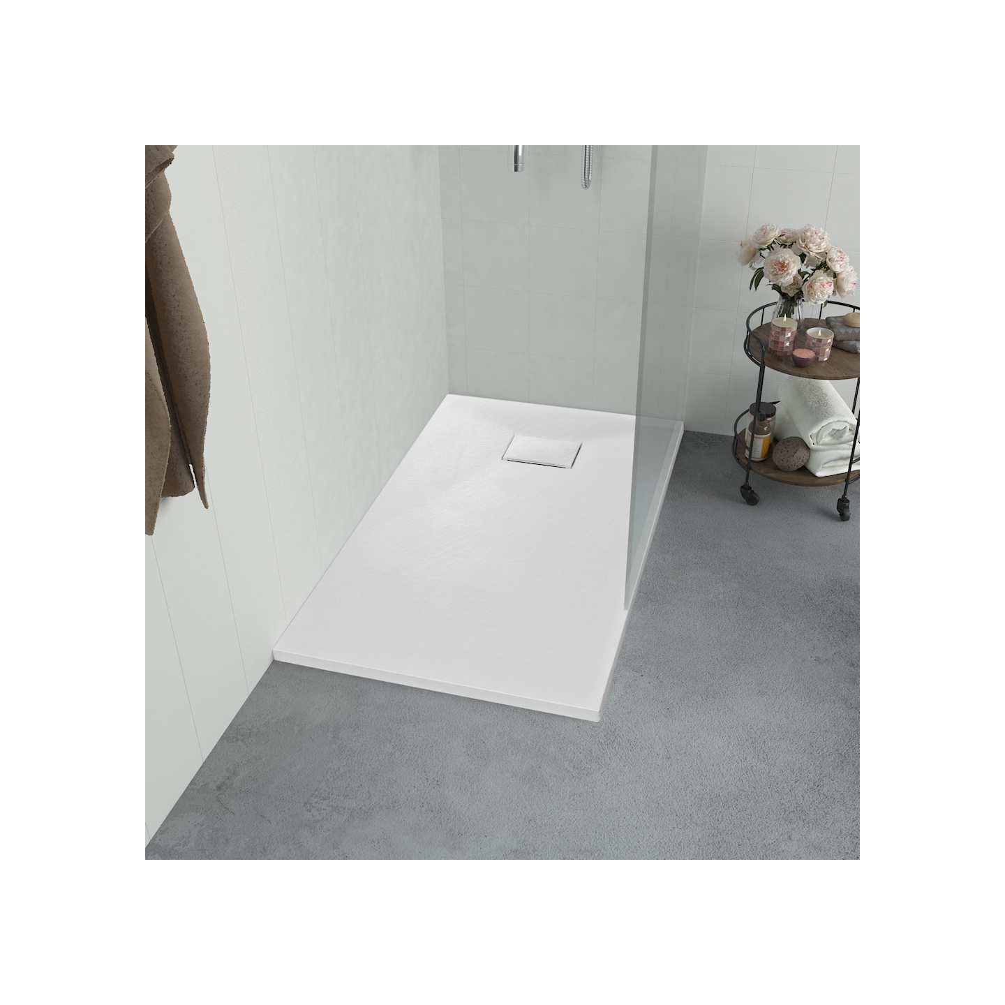 Bac de douche SMC Blanc 100 x 80 cm