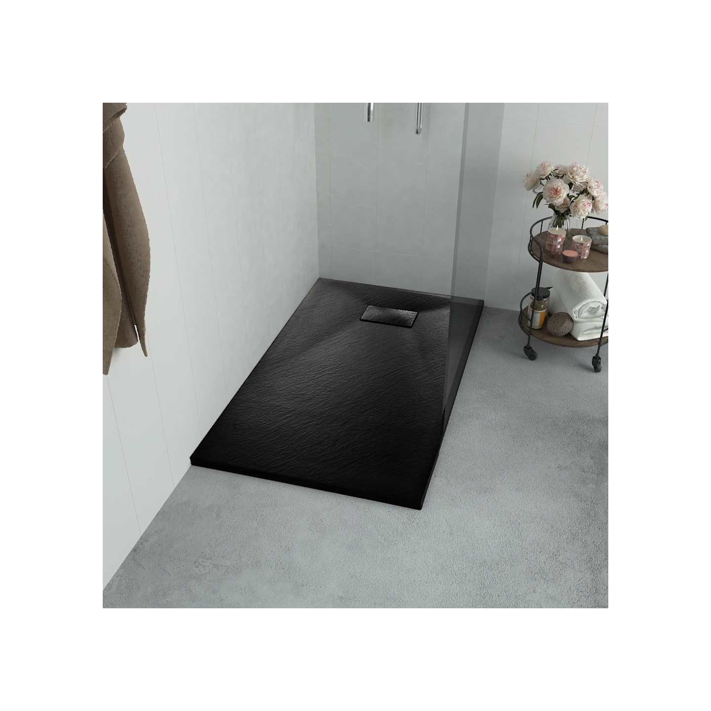 Bac de douche SMC Noir 100 x 70 cm
