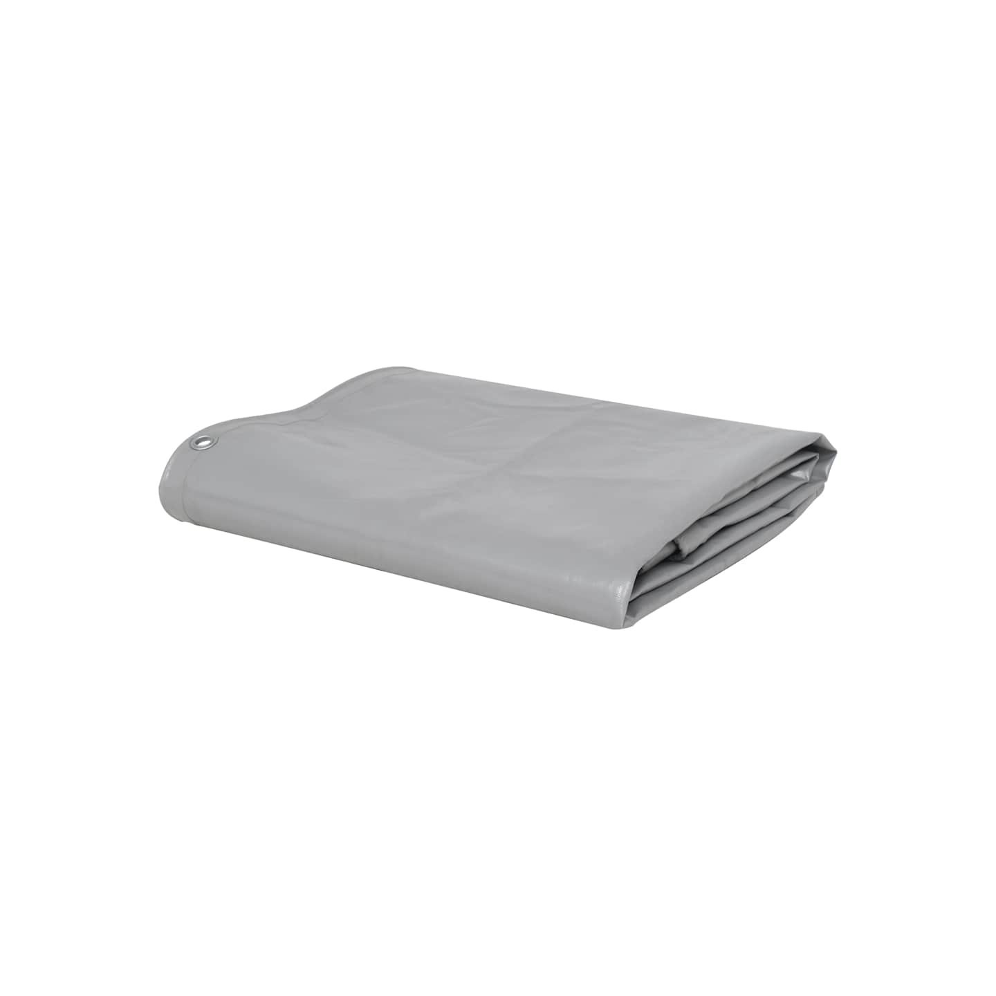 Bâche 650 g / m² 3,5 x 5 m Gris