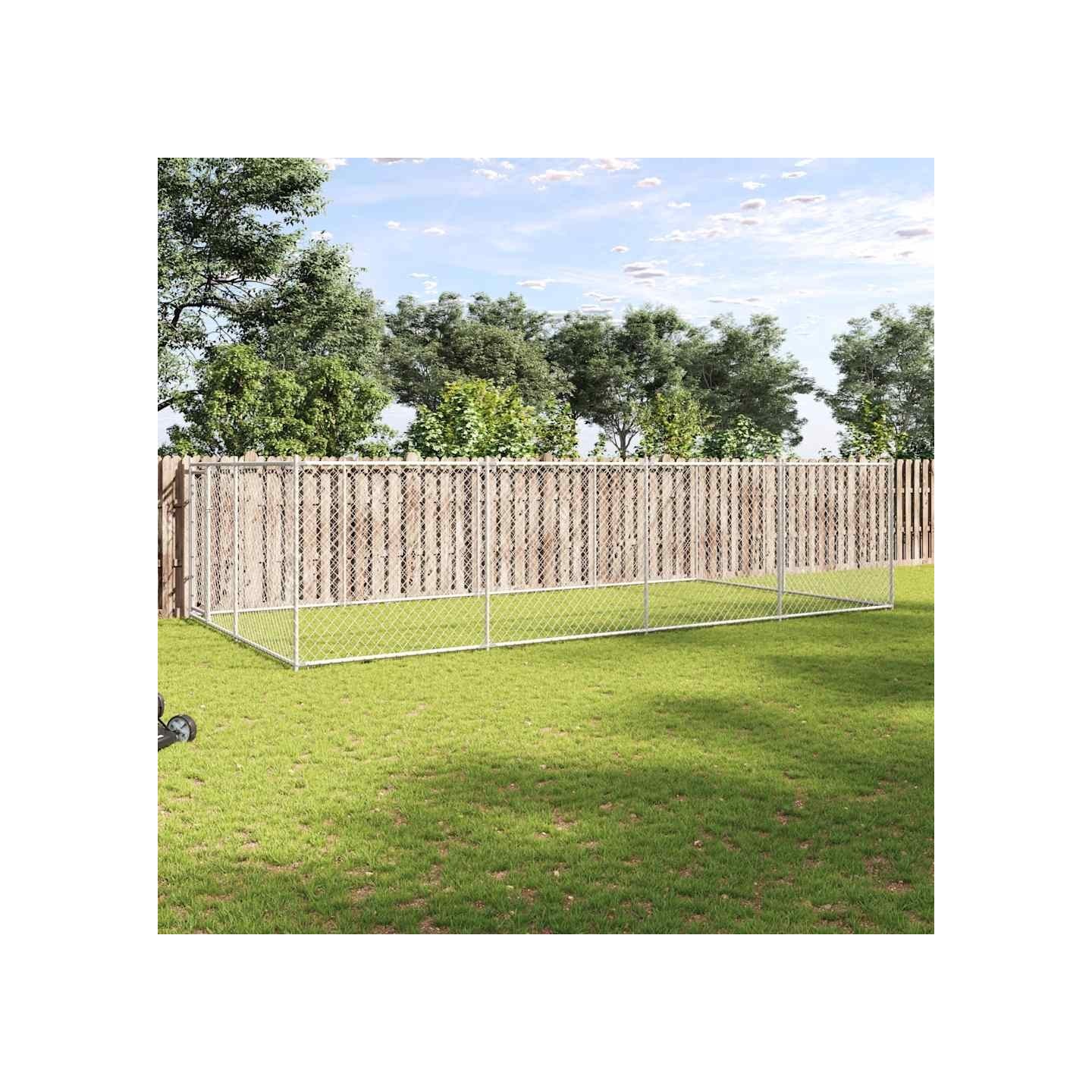 Chenil extérieur pour chiens 7,6 x 3,8 x 1,9 m