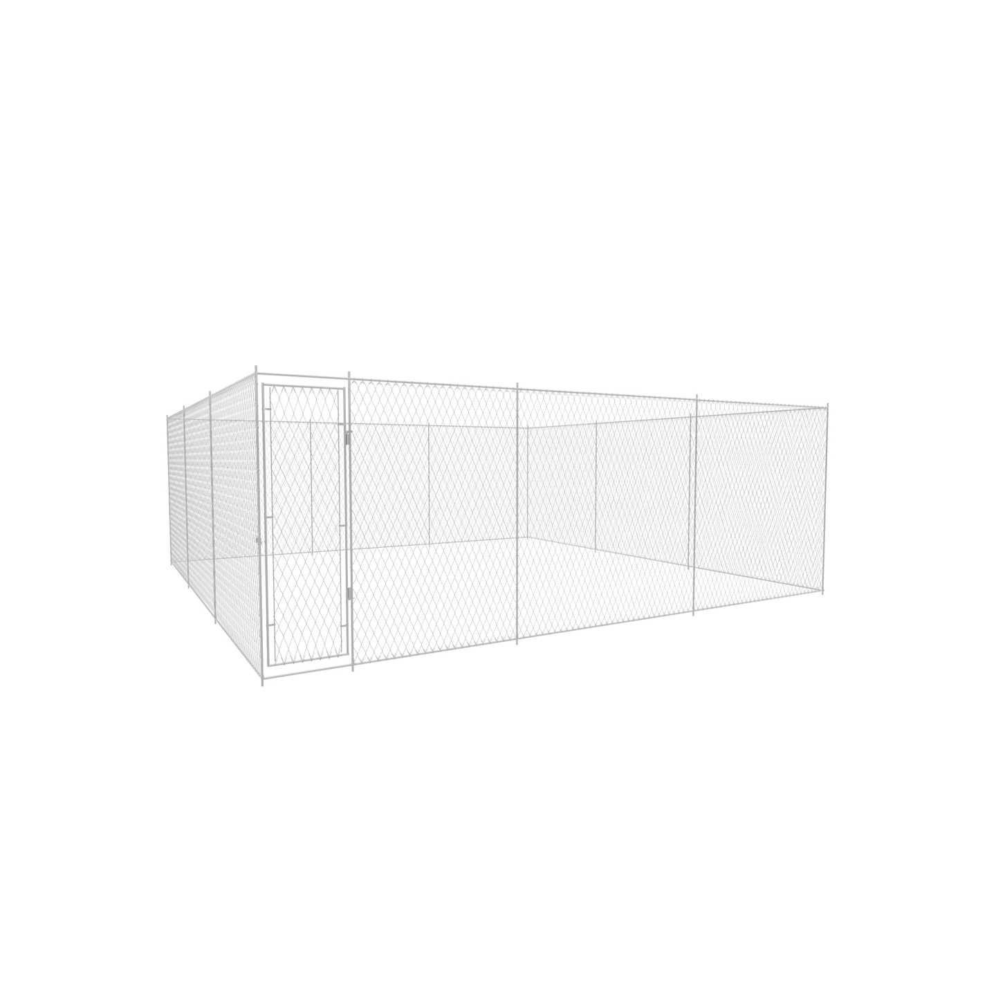 Chenil extérieur pour chiens Acier galvanisé 570x570x185 cm