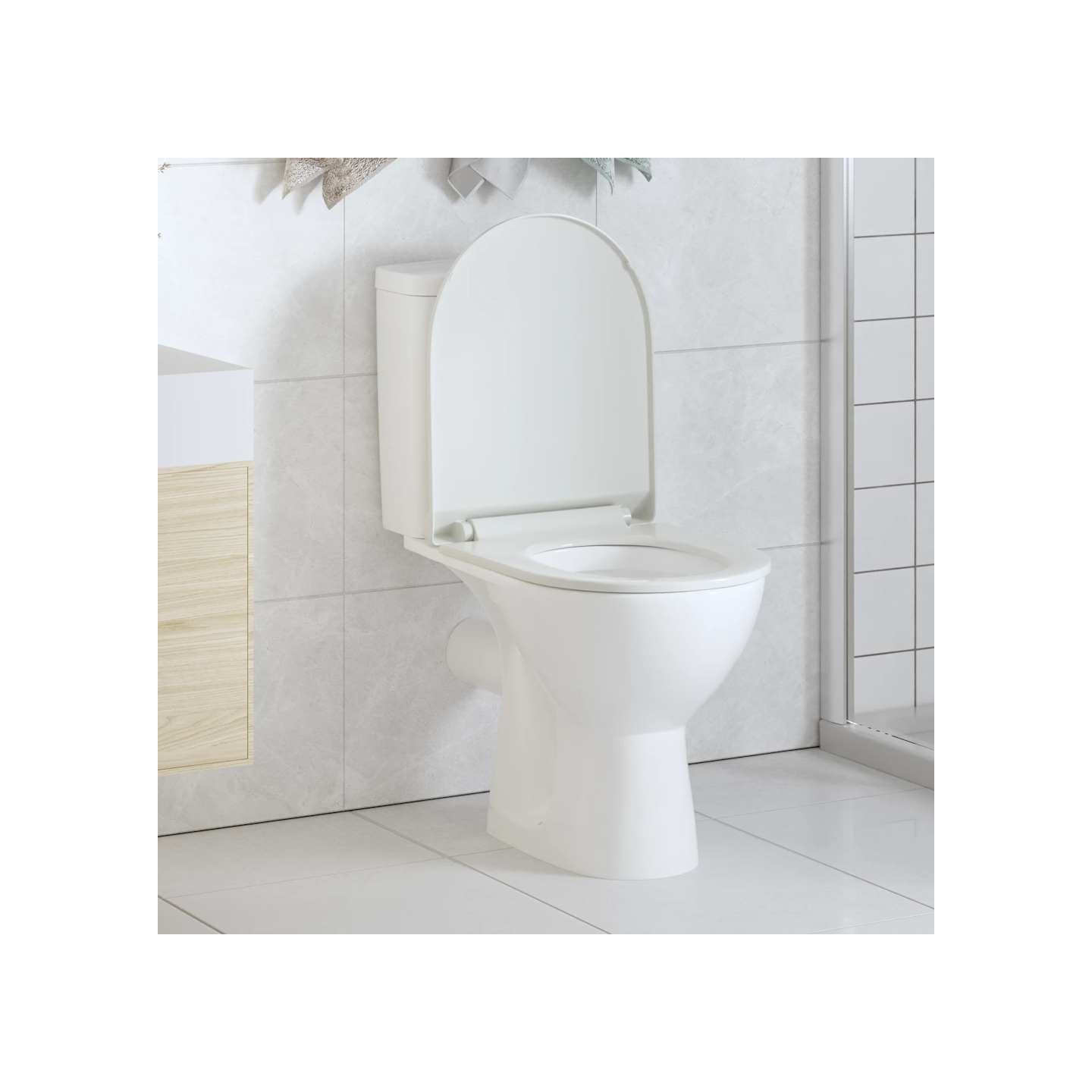 Abattant WC à fermeture en douceur Libération rapide Blanc