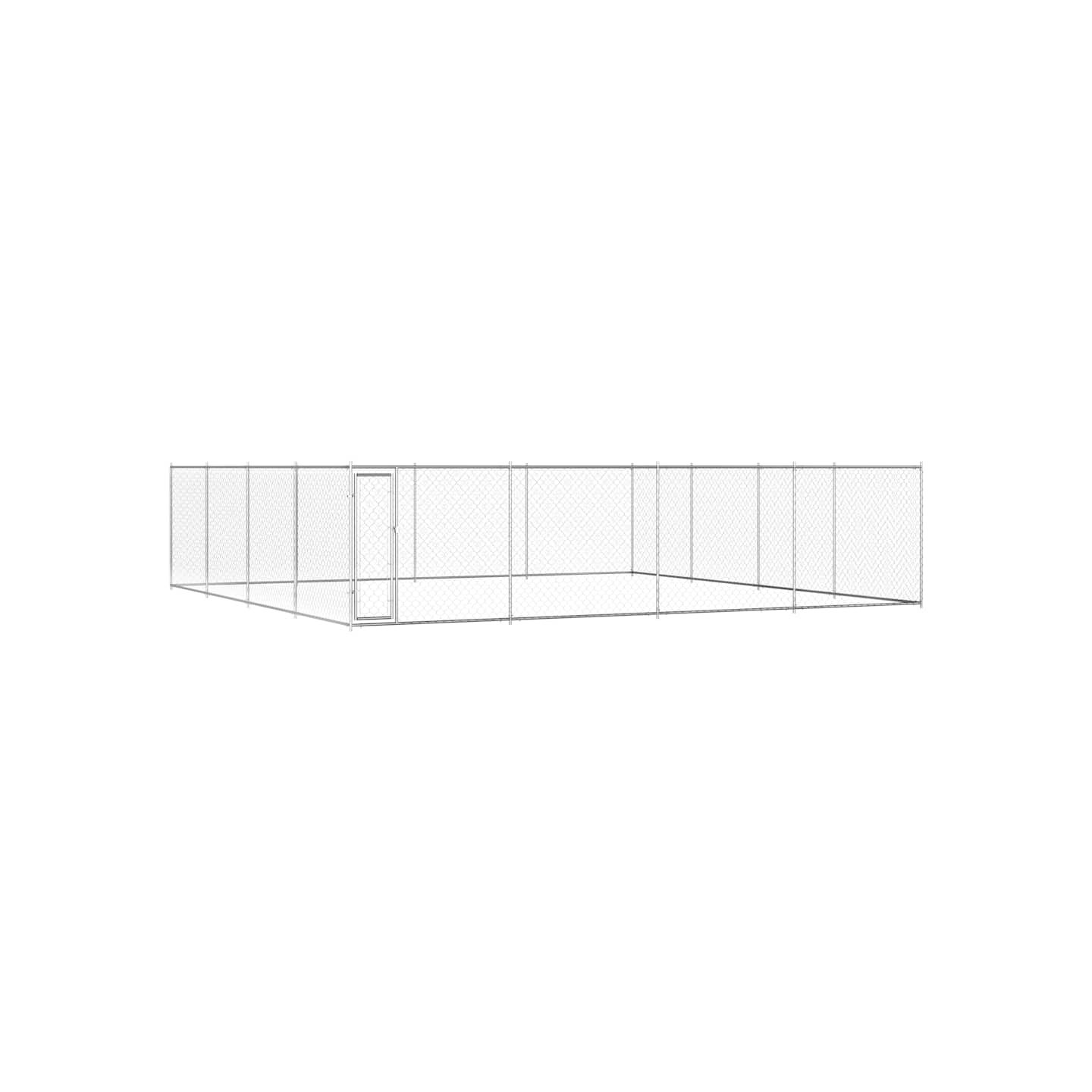 Chenil extérieur pour chiens Acier galvanisé 760x760x185 cm