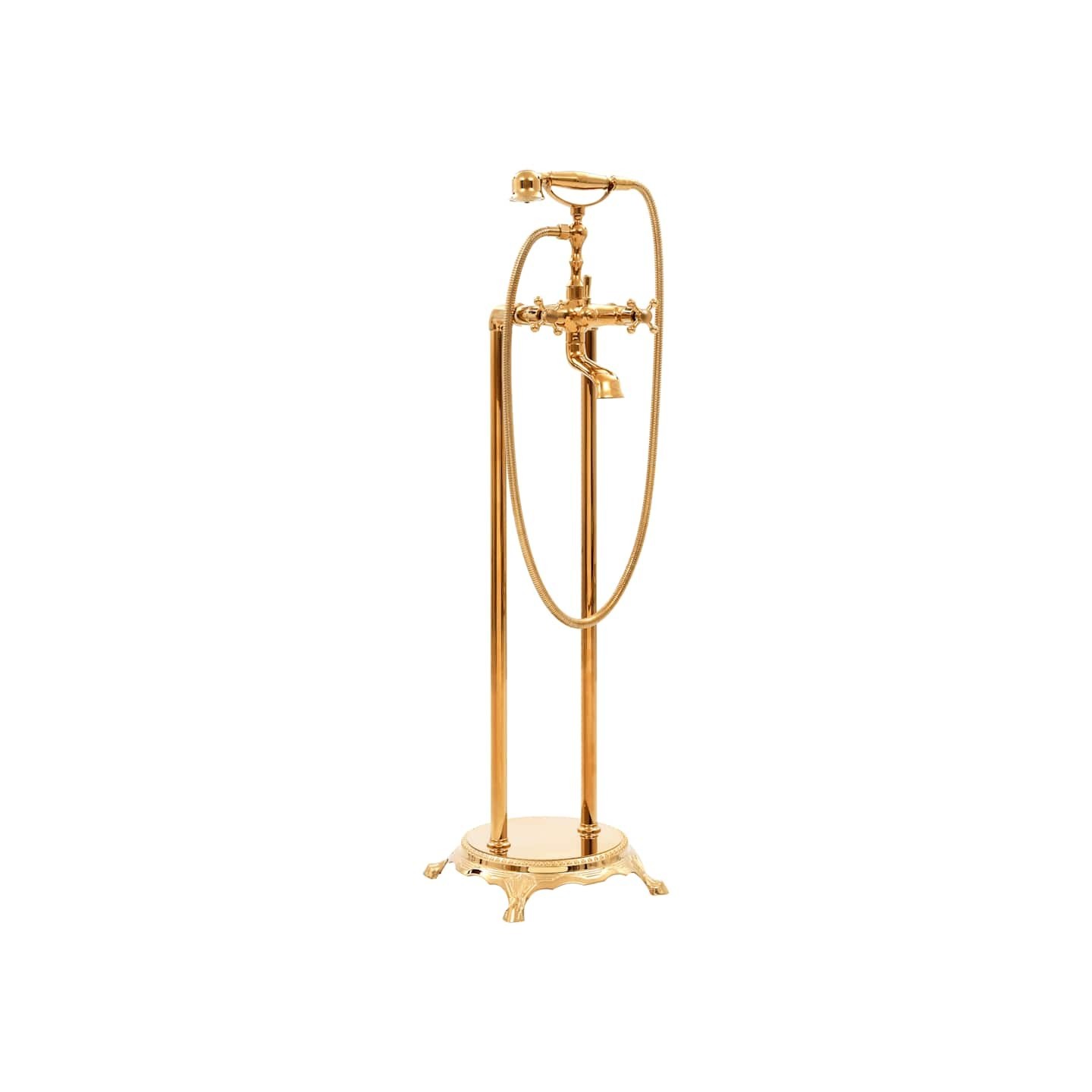 Robinet de baignoire sur pied Acier inoxydable 99,5 cm Doré