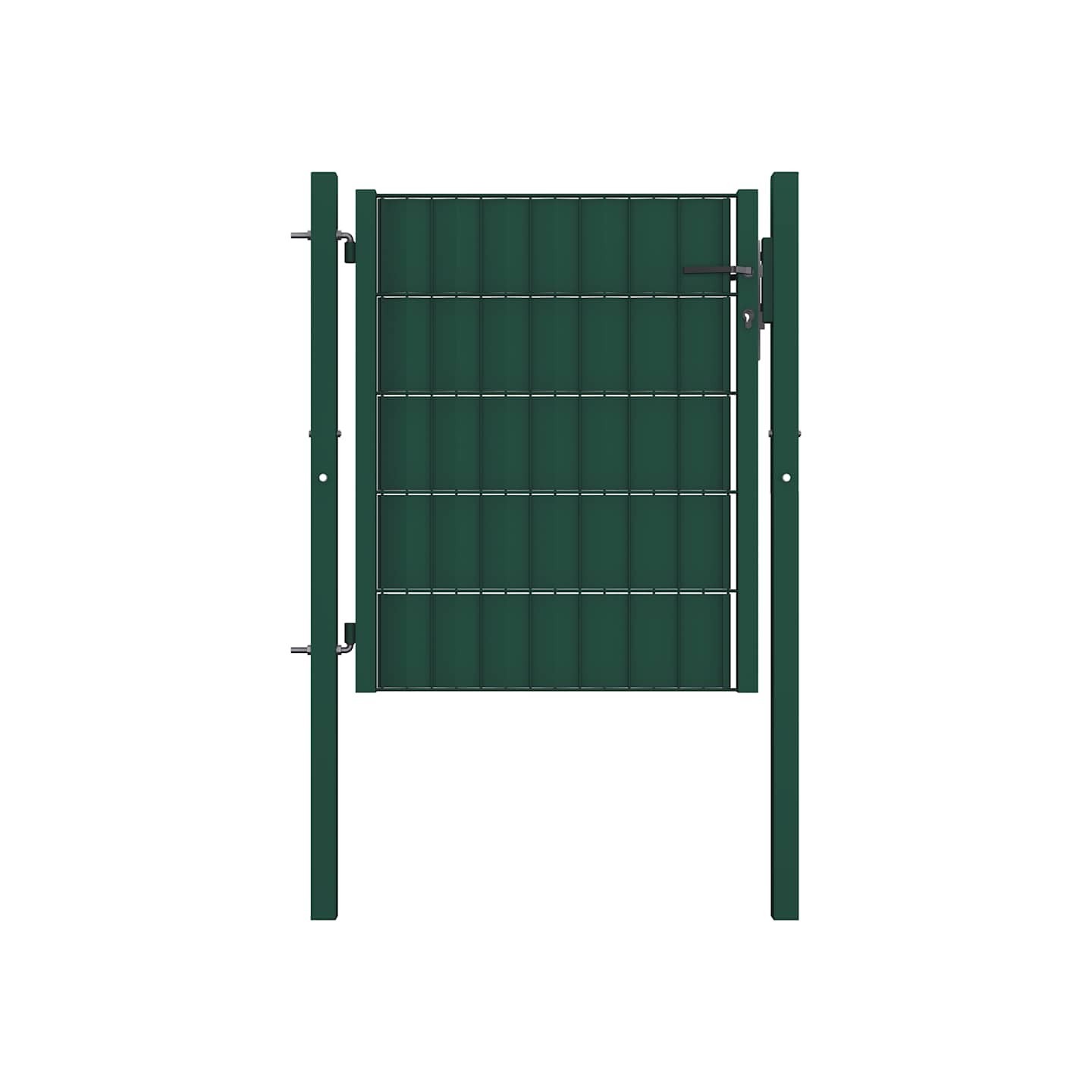 Portail de clôture en PVC et acier 100 x 81 cm vert