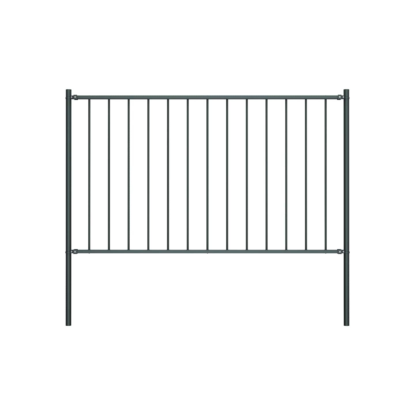 Panneau de clôture Woerden avec poteaux 1,7x1,25 m anthracite