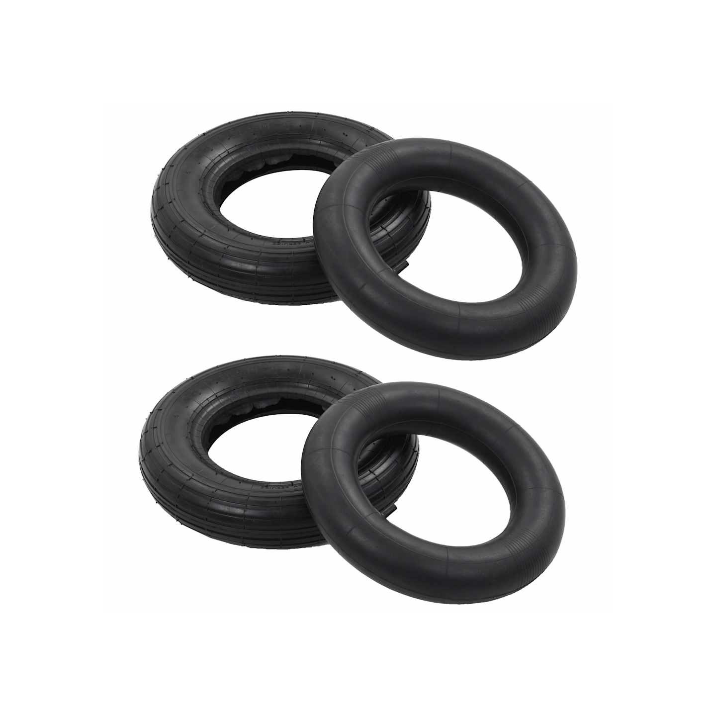 Pneu de brouette et chambre à air 4 pcs 3.50-8 4PR Caoutchouc