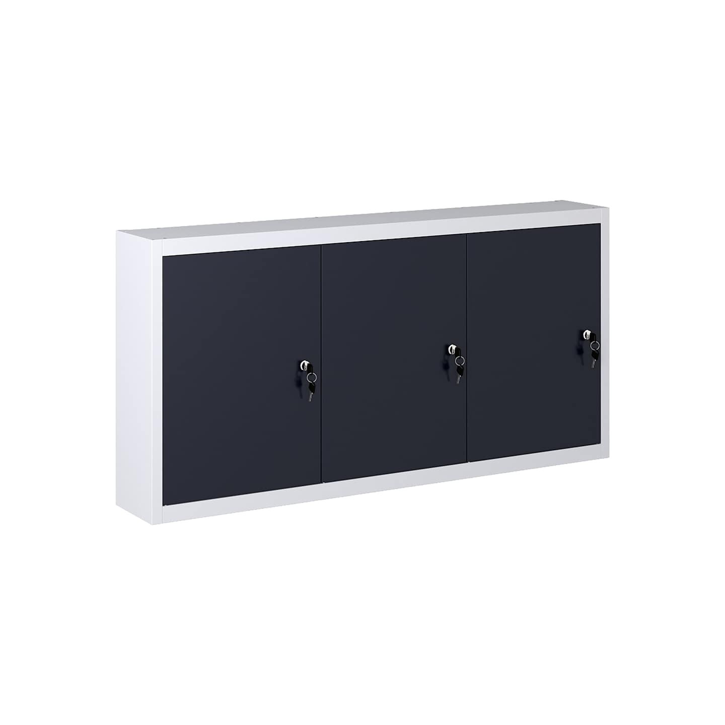 Armoire à outils murale Style Industriel Métal Gris et noir