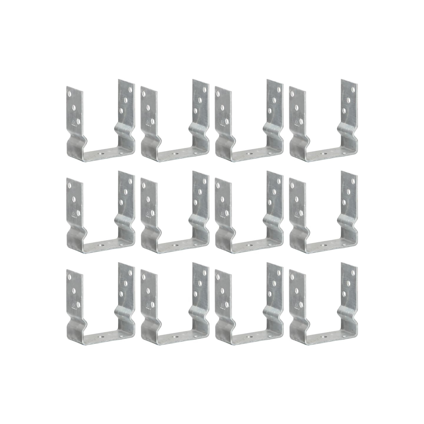 Piquets de clôture 12 pcs argenté 12x6x15 cm acier galvanisé