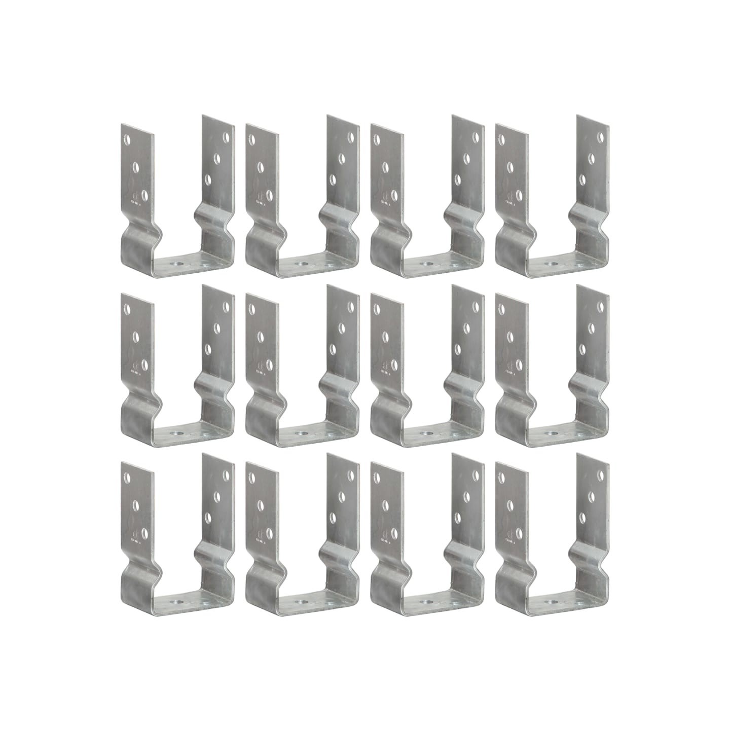 Piquets de clôture 12 pcs argenté 9x6x15 cm acier galvanisé