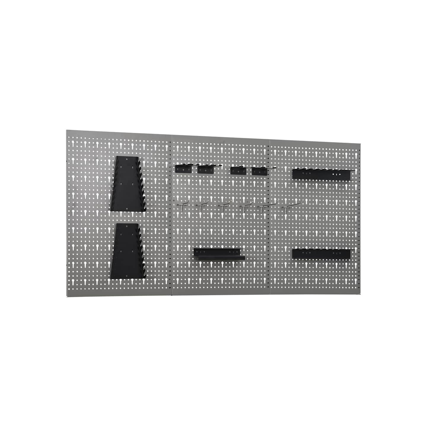 Panneaux perforés muraux 3 pcs 40x58 cm Acier