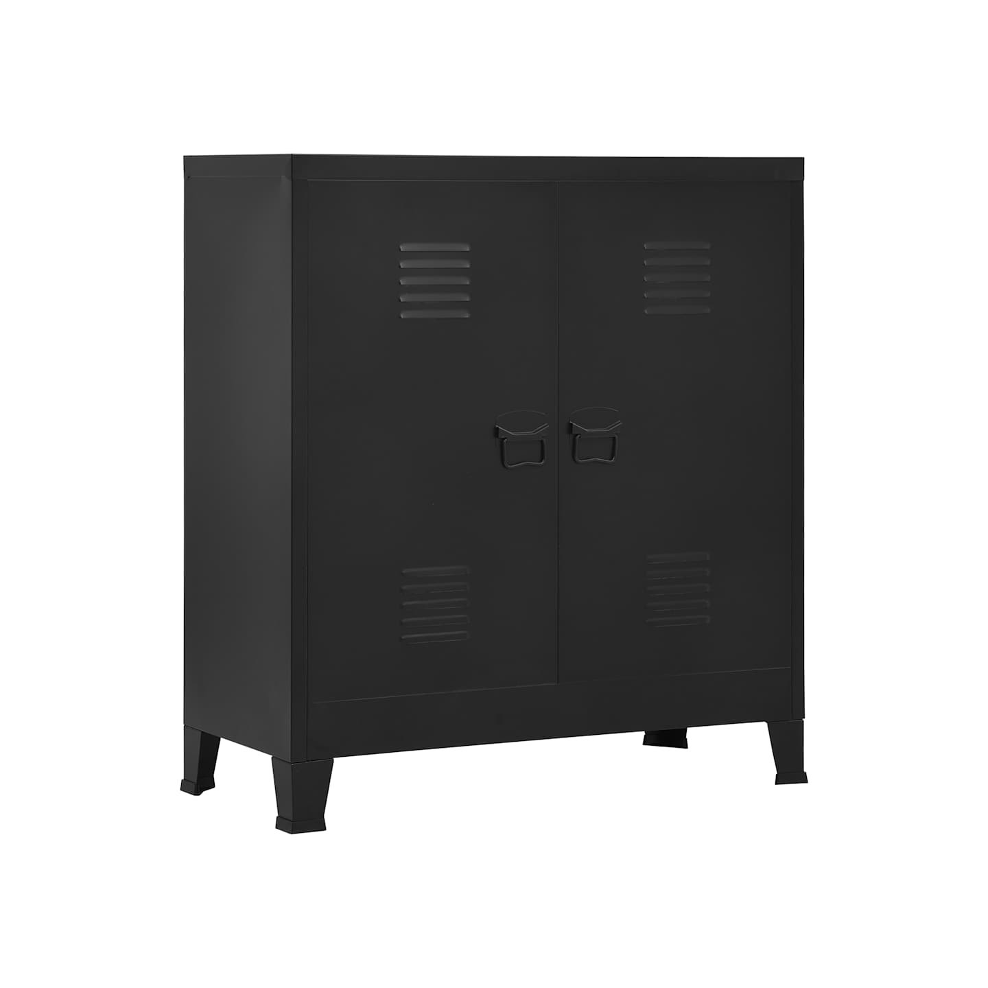 Coffre de rangement industriel Noir 90x40x100 cm Acier