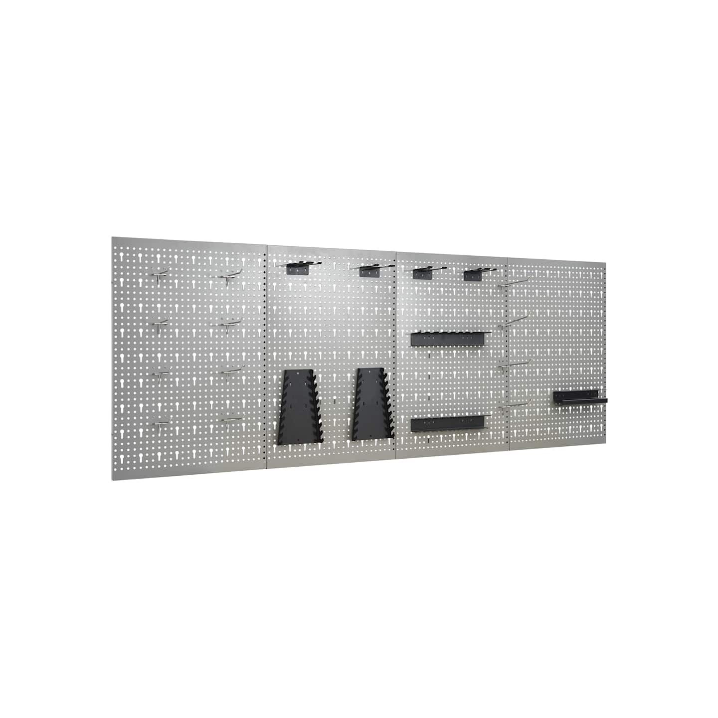 Panneaux perforés muraux 4 pcs 40x58 cm Acier