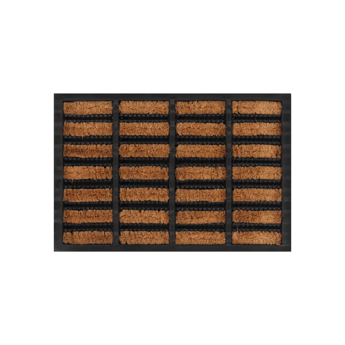 Paillasson rectangulaire 40x60 cm caoutchouc et fibre de coco
