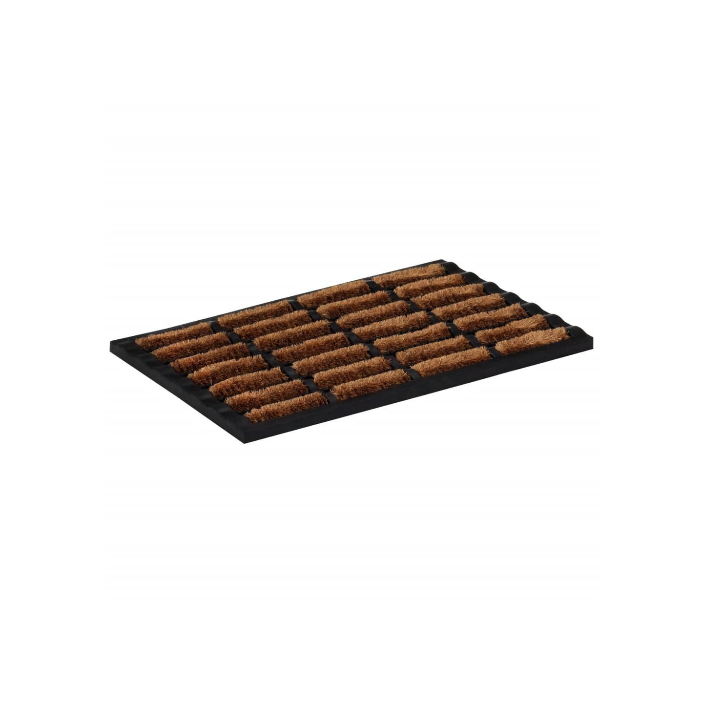 Paillasson rectangulaire 40x60 cm caoutchouc et fibre de coco