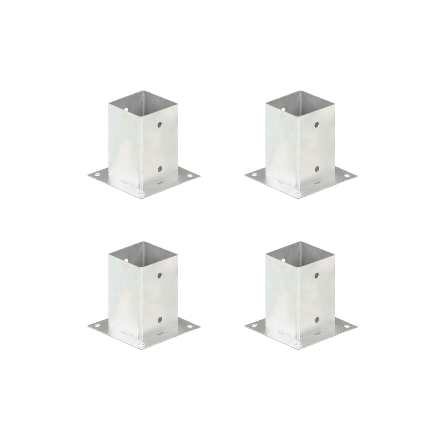 Ancres de poteau 4 pcs Métal galvanisé 91 mm