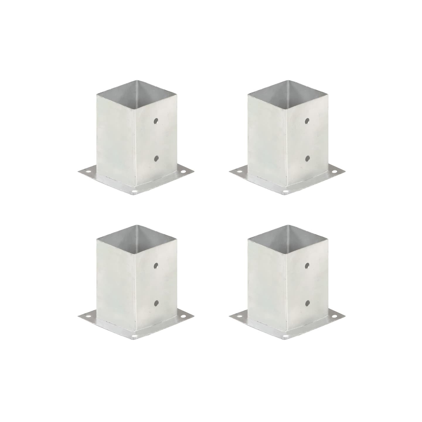 Ancres de poteau 4 pcs Métal galvanisé 101 mm