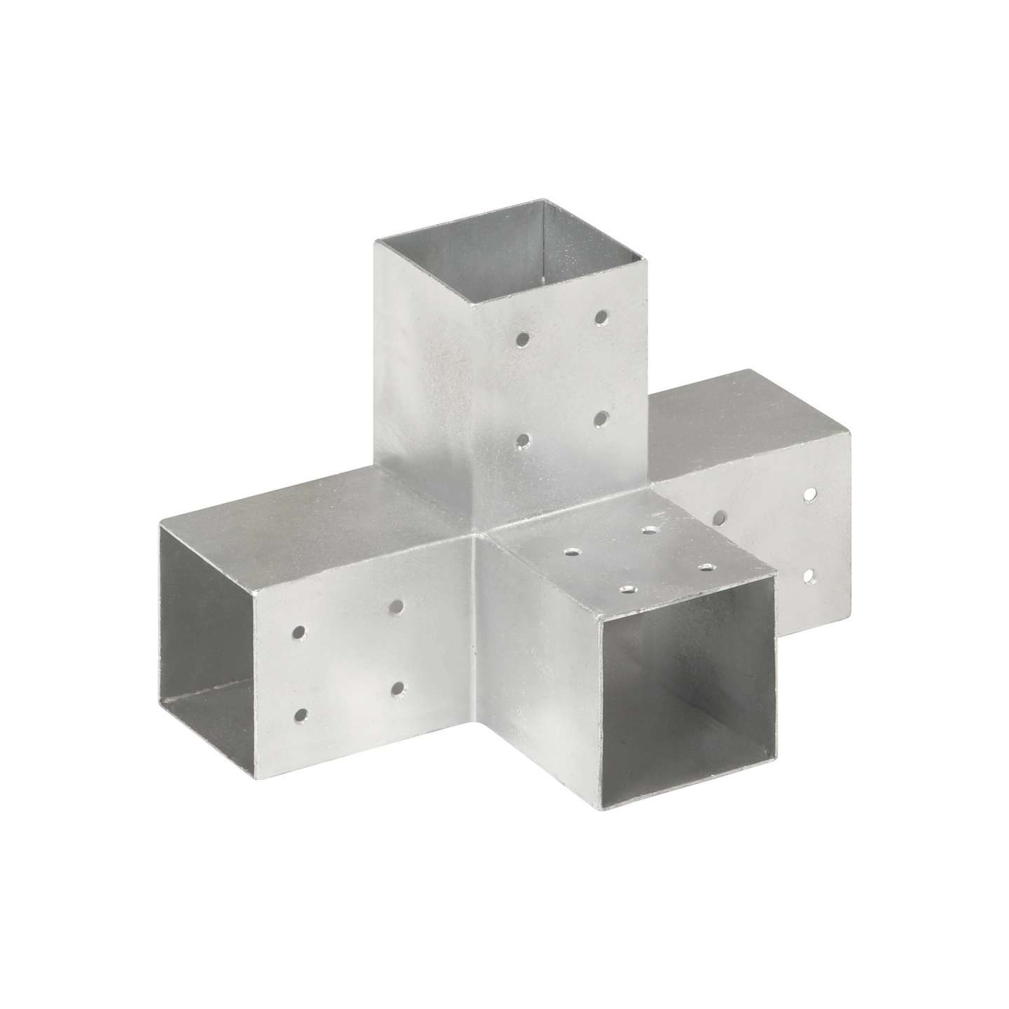 Connecteur de poteau Forme en X Métal galvanisé 81x81 mm