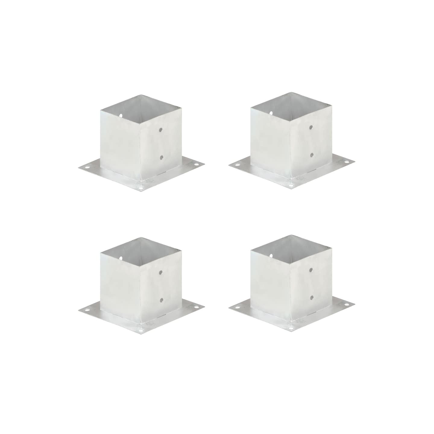 Ancres de poteau 4 pcs Métal galvanisé 141 mm
