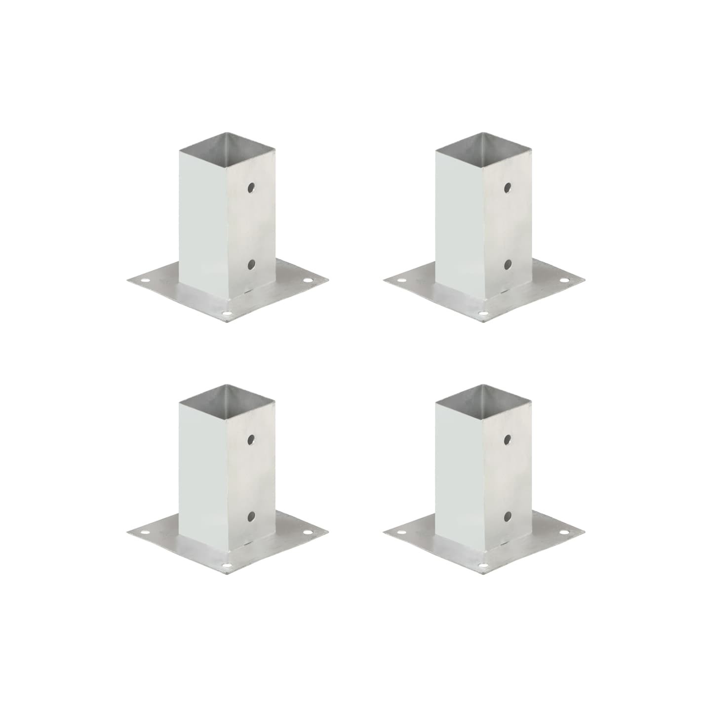 Ancres de poteau 4 pcs Métal galvanisé 71 mm