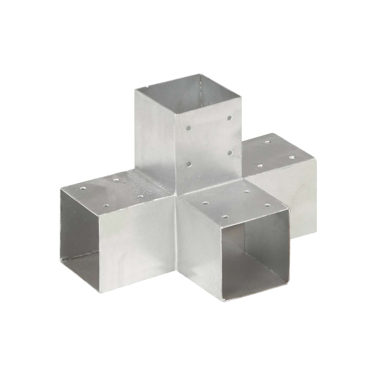 Connecteur de poteau Forme en X Métal galvanisé 91x91 mm