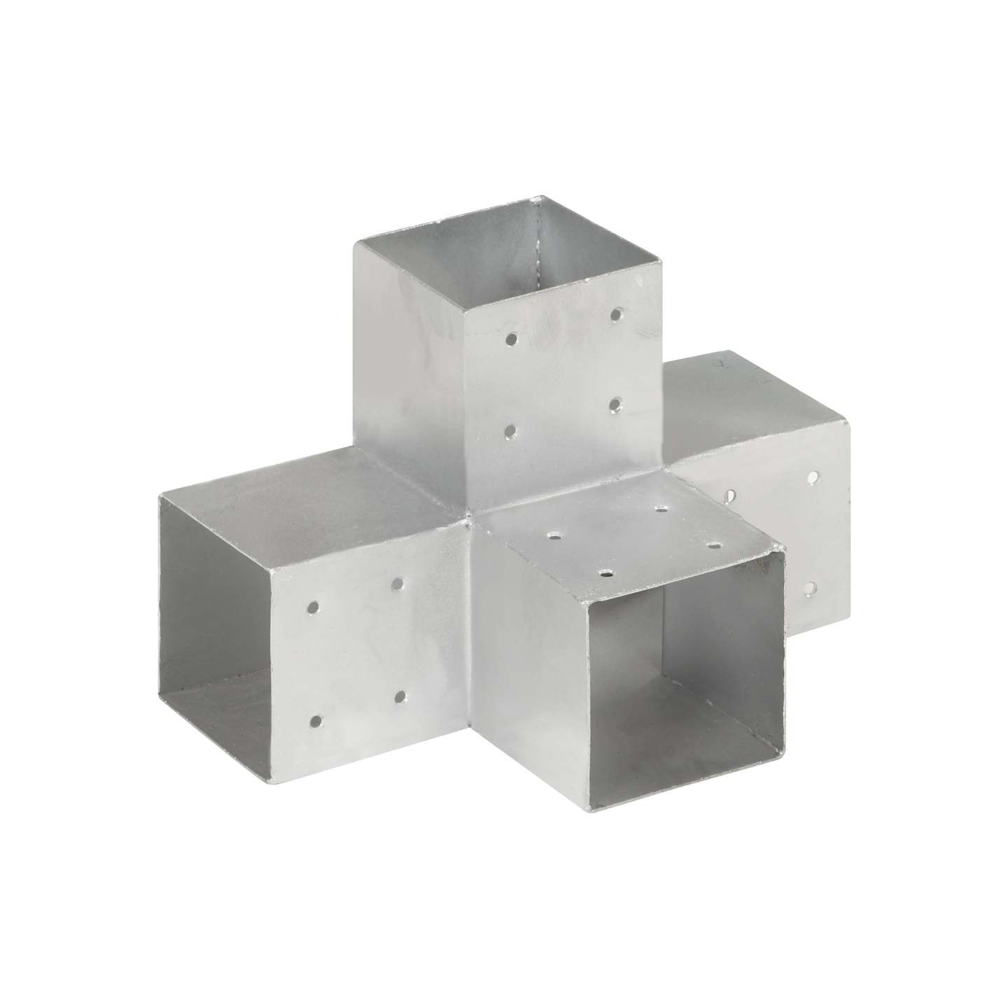 Connecteur de poteau Forme en X Métal galvanisé 101x101 mm