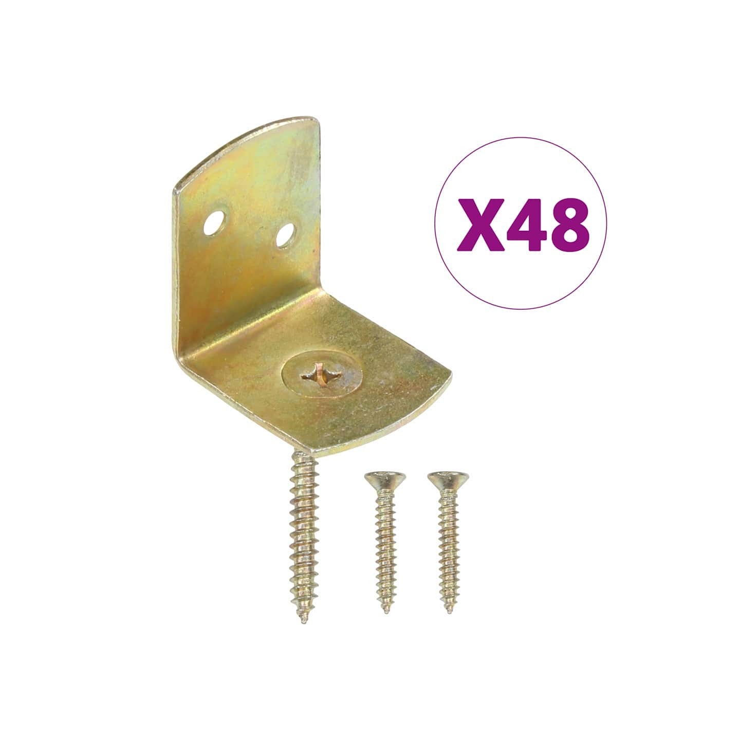 Supports de panneau de clôture 48pcs Forme en L Métal galvanisé