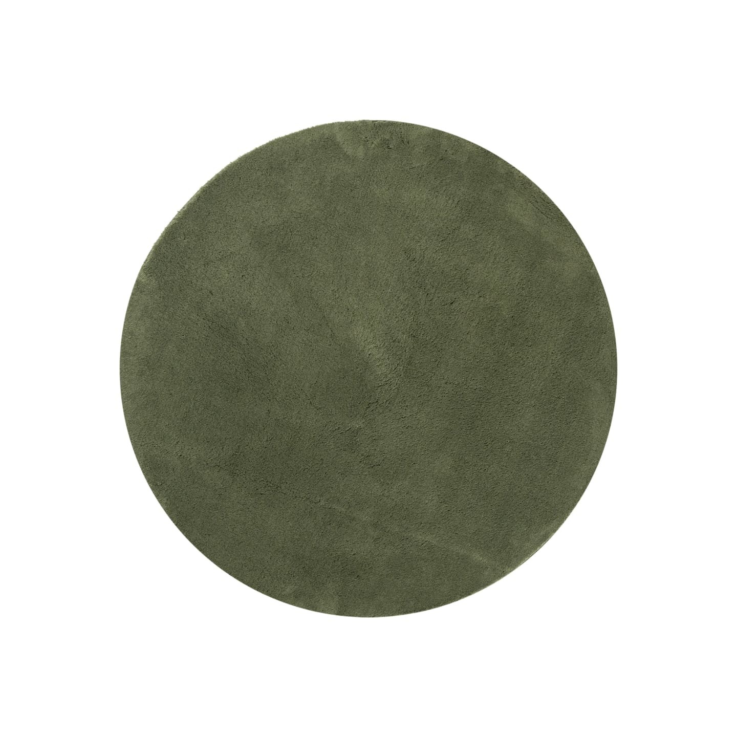 Rug HUARTE Green Ø 160 cm 100% Polyester Plat
