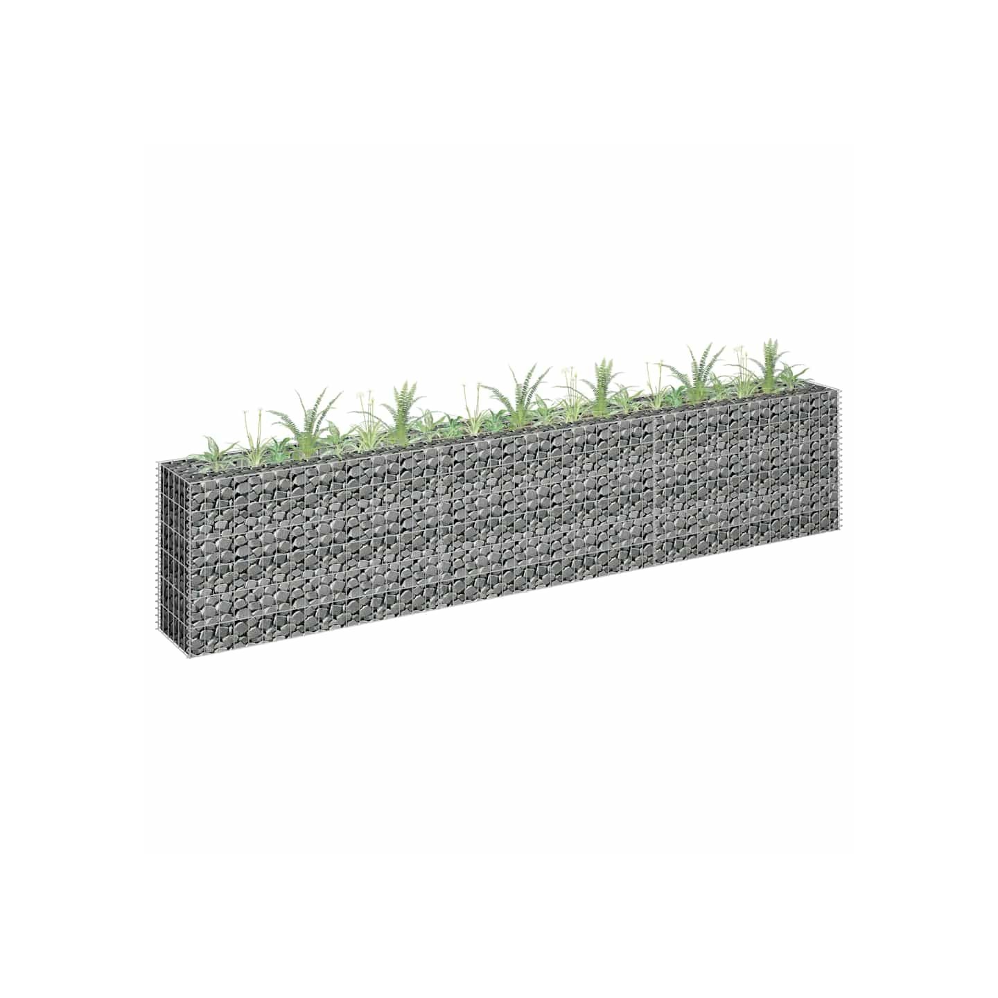 Lit surélevé à gabion Acier galvanisé 270x30x60 cm