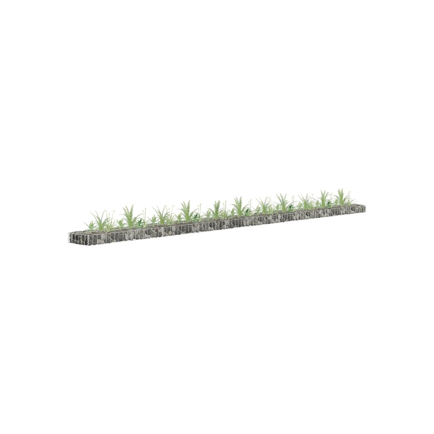 Lit surélevé à gabion Acier galvanisé 450x30x10 cm