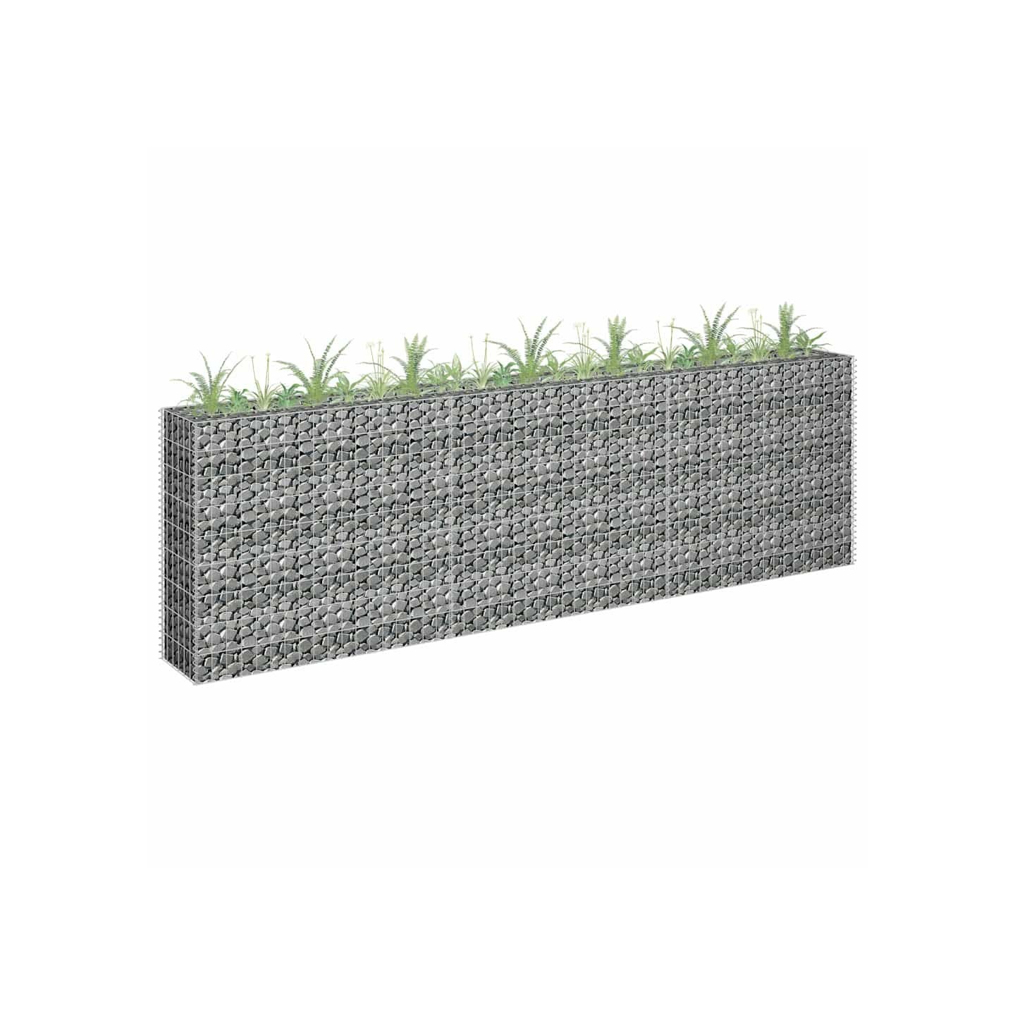 Lit surélevé à gabion Acier galvanisé 270x30x90 cm