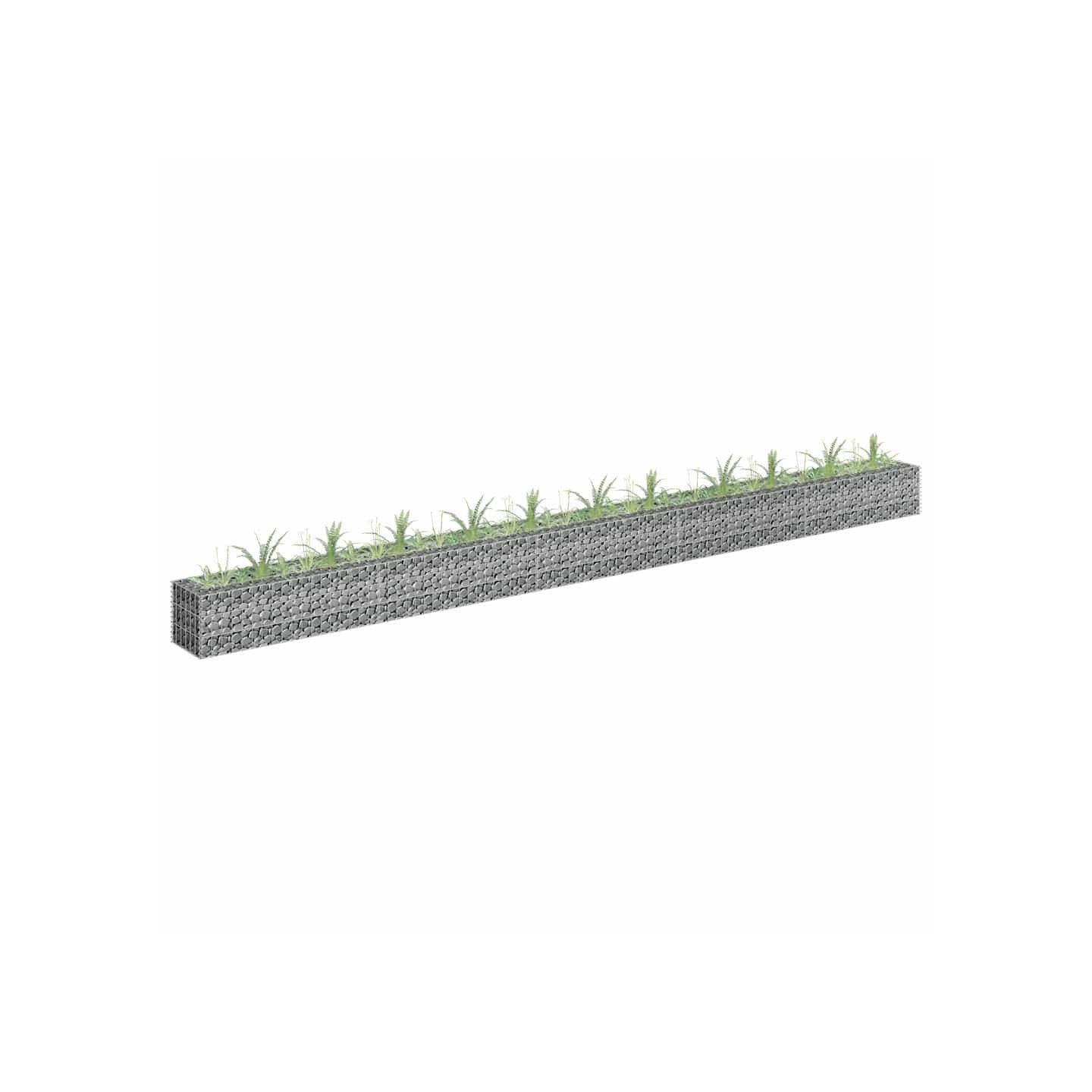 Lit surélevé à gabion Acier galvanisé 450x30x30 cm