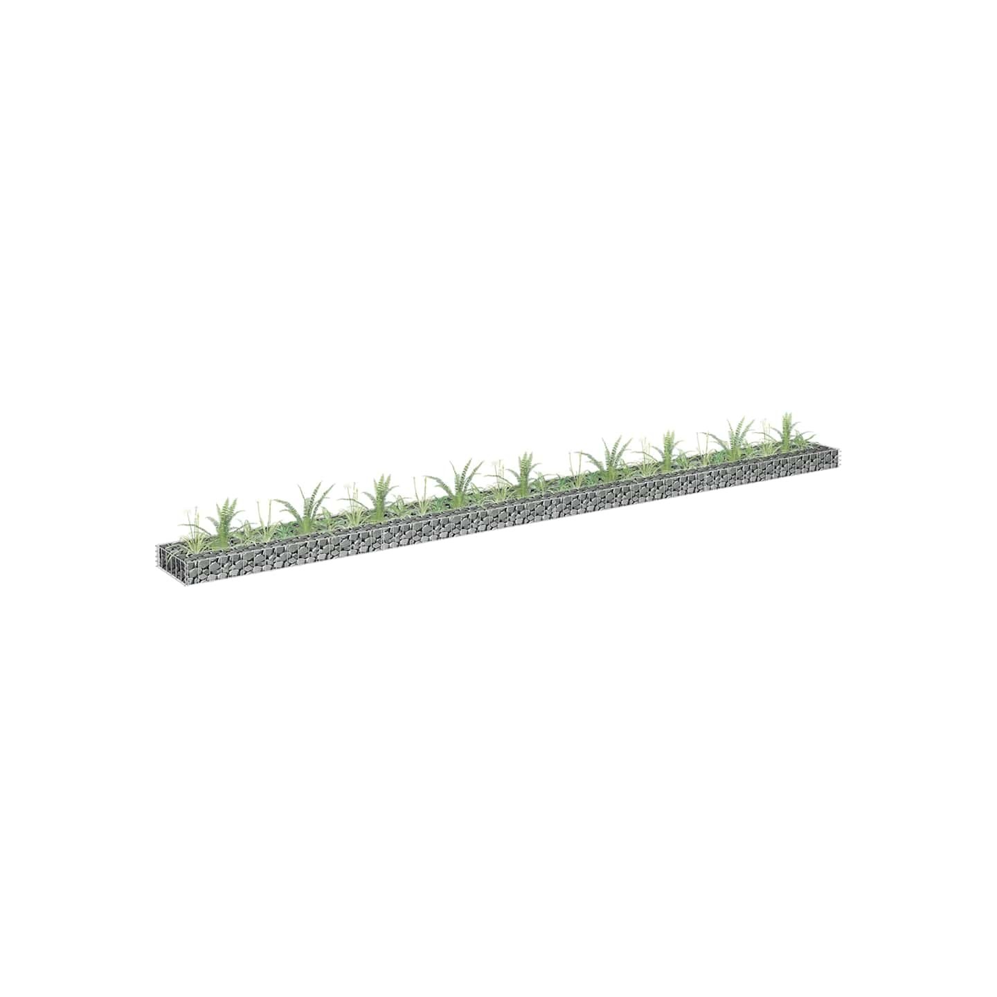 Lit surélevé à gabion Acier galvanisé 360x30x10 cm