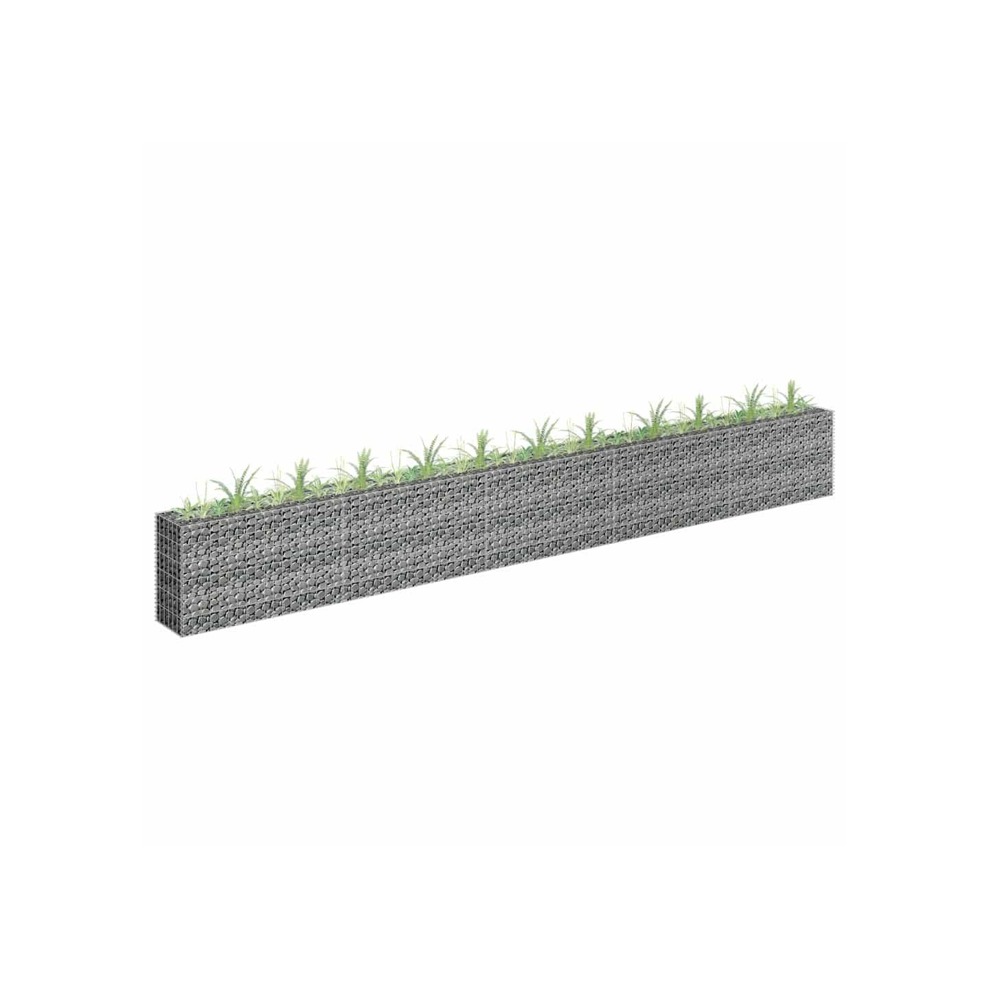 Lit surélevé à gabion Acier galvanisé 450x30x60 cm