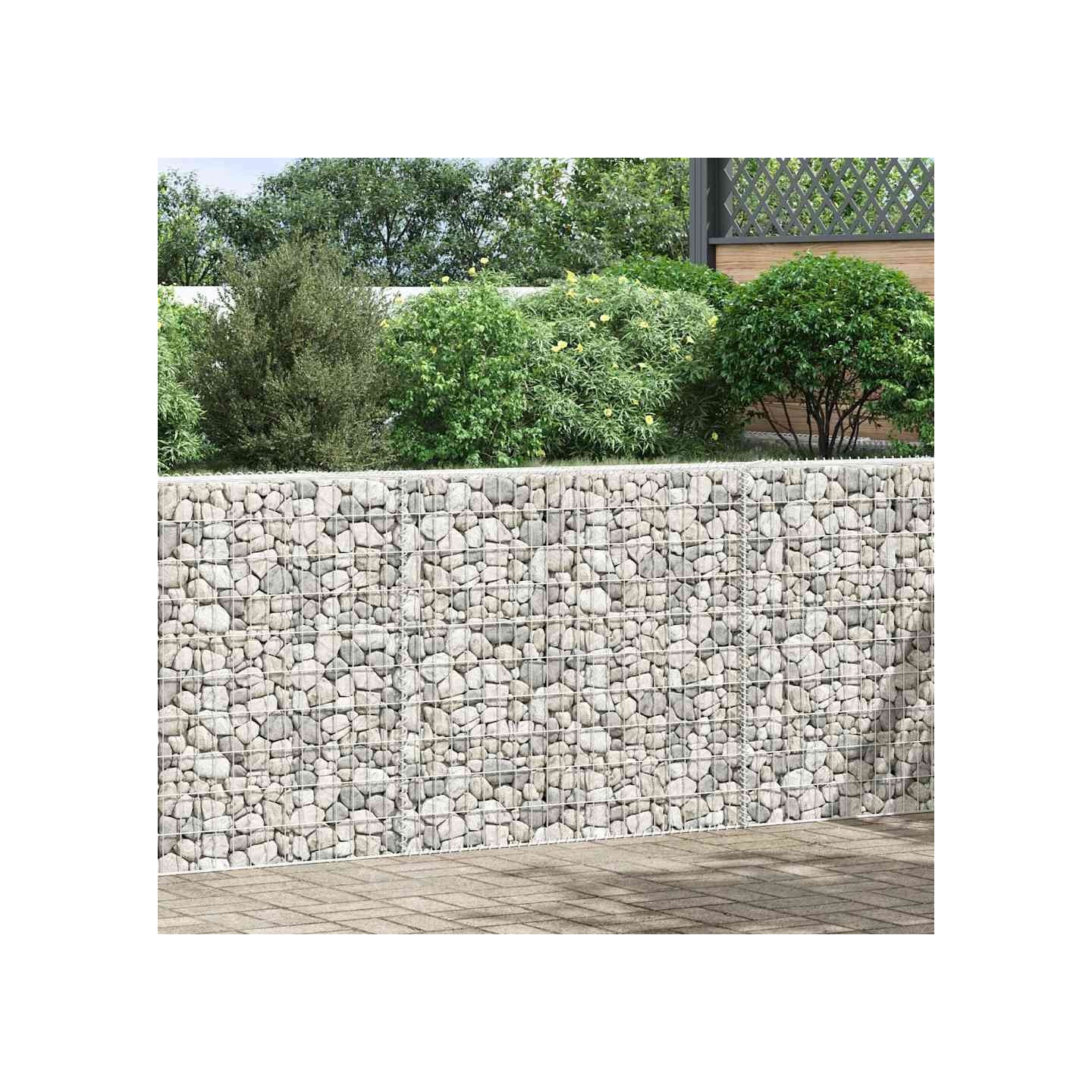 Lit surélevé à gabion en trapèze Acier galvanisé 150x20x100 cm