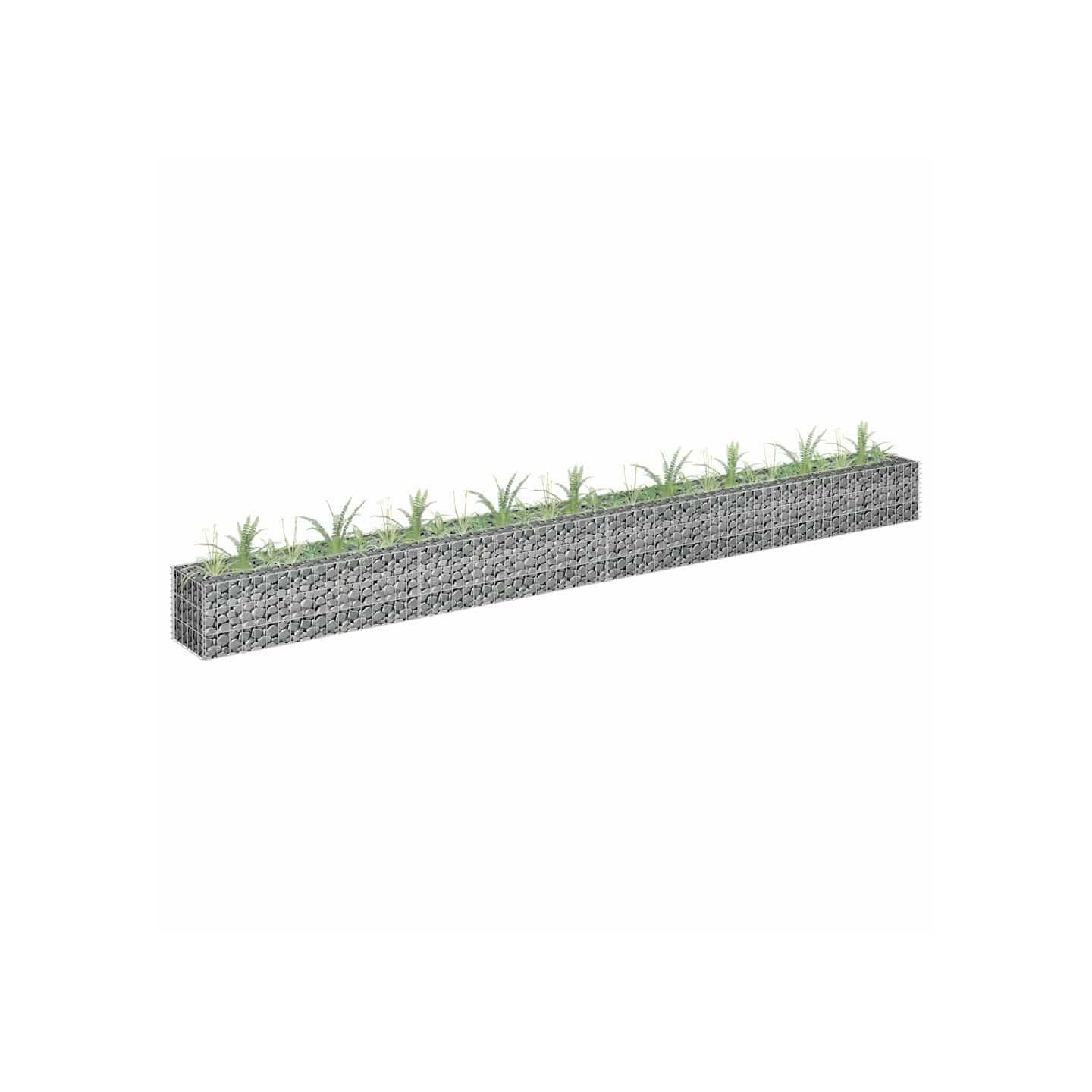 Lit surélevé à gabion Acier galvanisé 360x30x30 cm