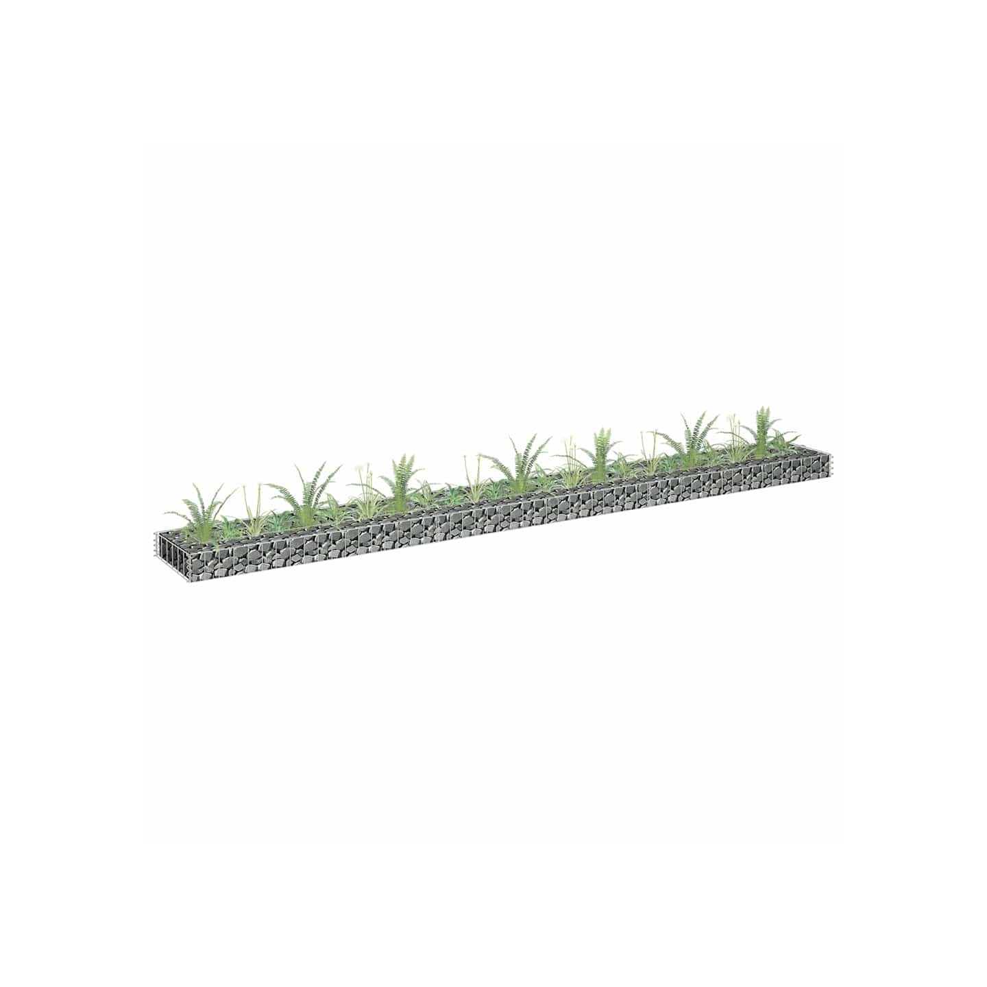 Lit surélevé à gabion Acier galvanisé 270x30x10 cm