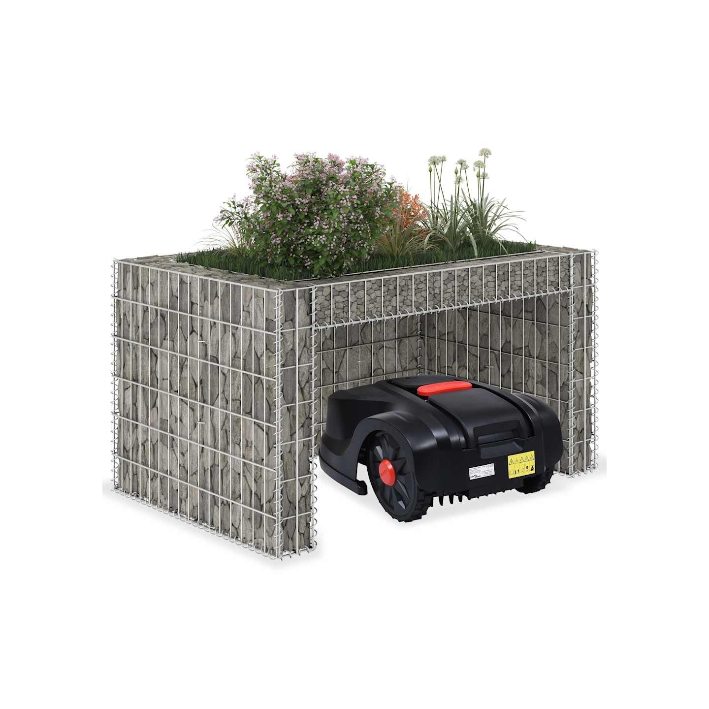 Garage tondeuse à gazon lit surélevé 110x80x60 cm Fil en acier