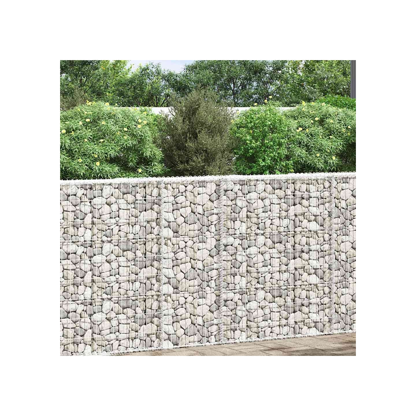 Lit surélevé à gabion en trapèze Acier galvanisé 80x20x100 cm