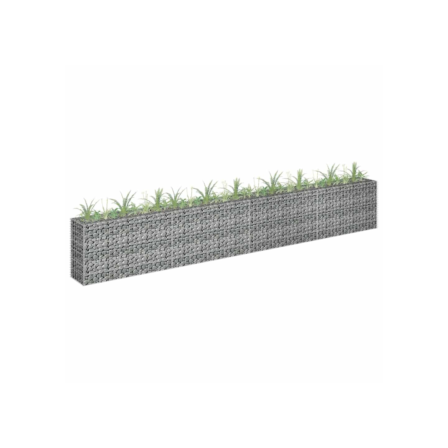 Lit surélevé à gabion Acier galvanisé 360x30x60 cm