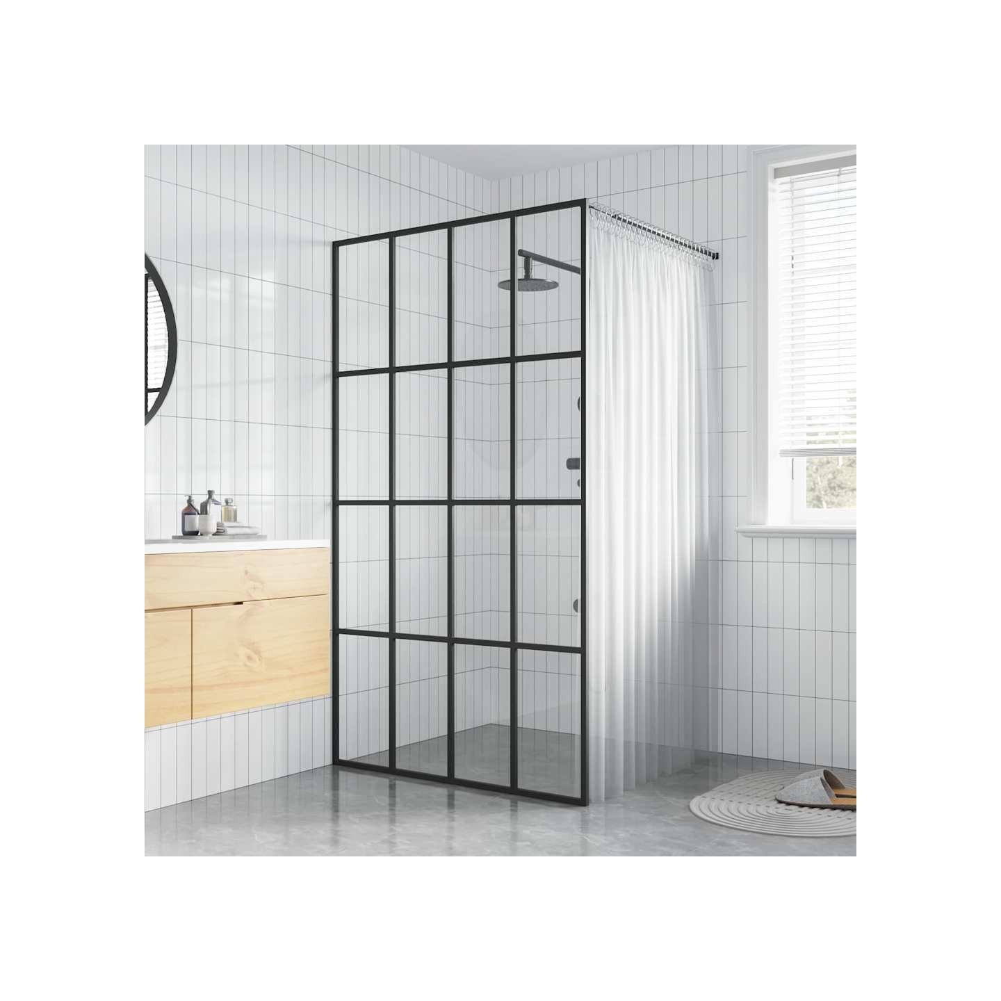 Écran de douche Verre trempé transparent 80x195 cm