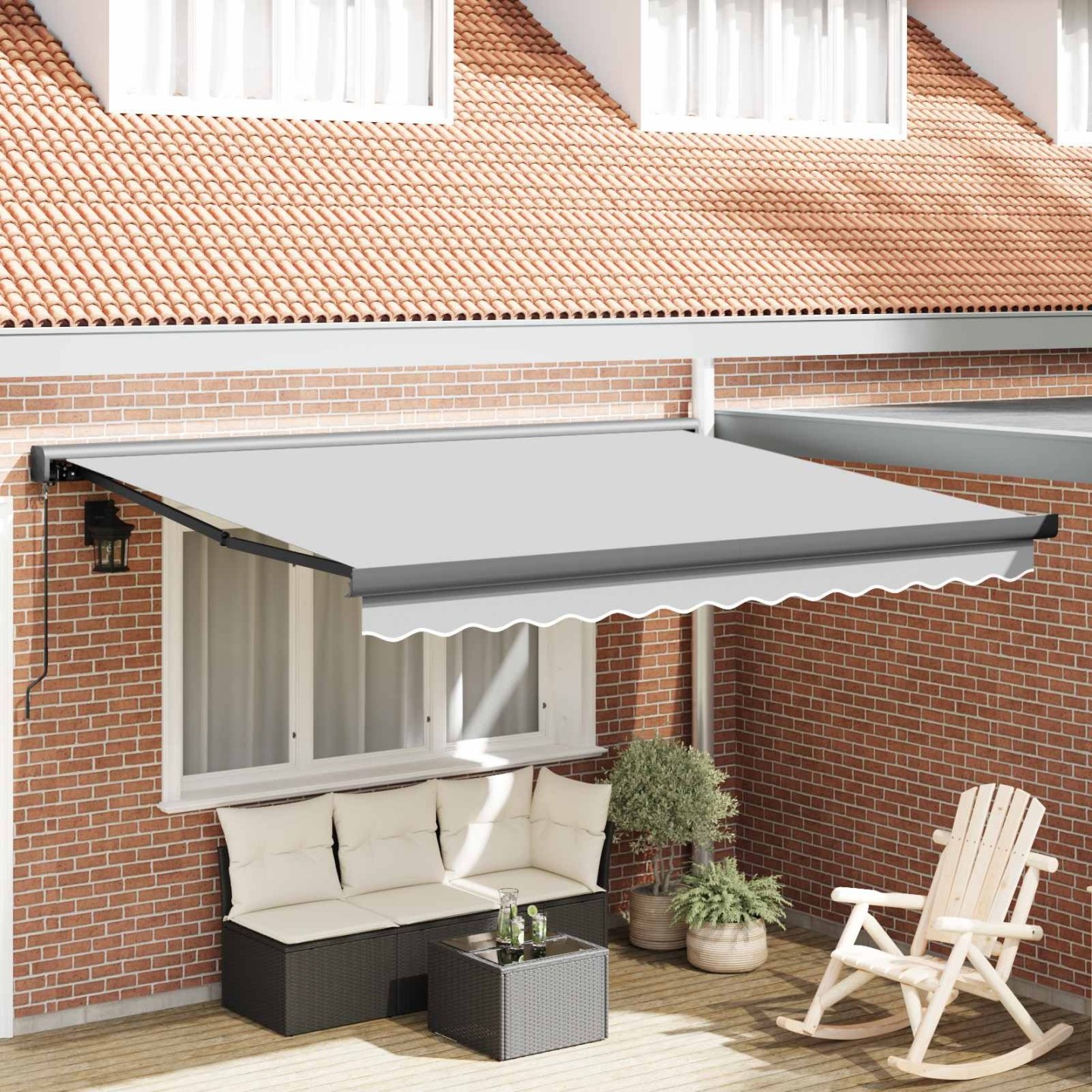 Cadre d'auvent Anthracite 350 x 250 cm Aluminium