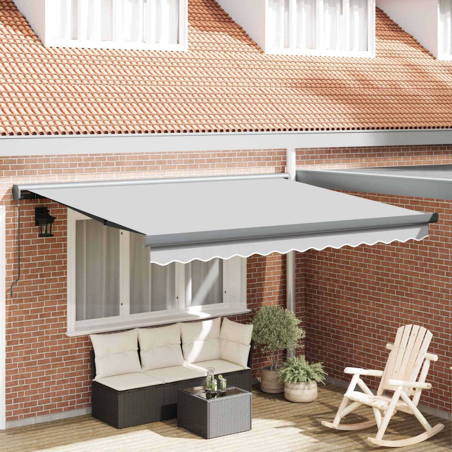 Cadre de auvent manuel 3 x 2,5 m Anthracite