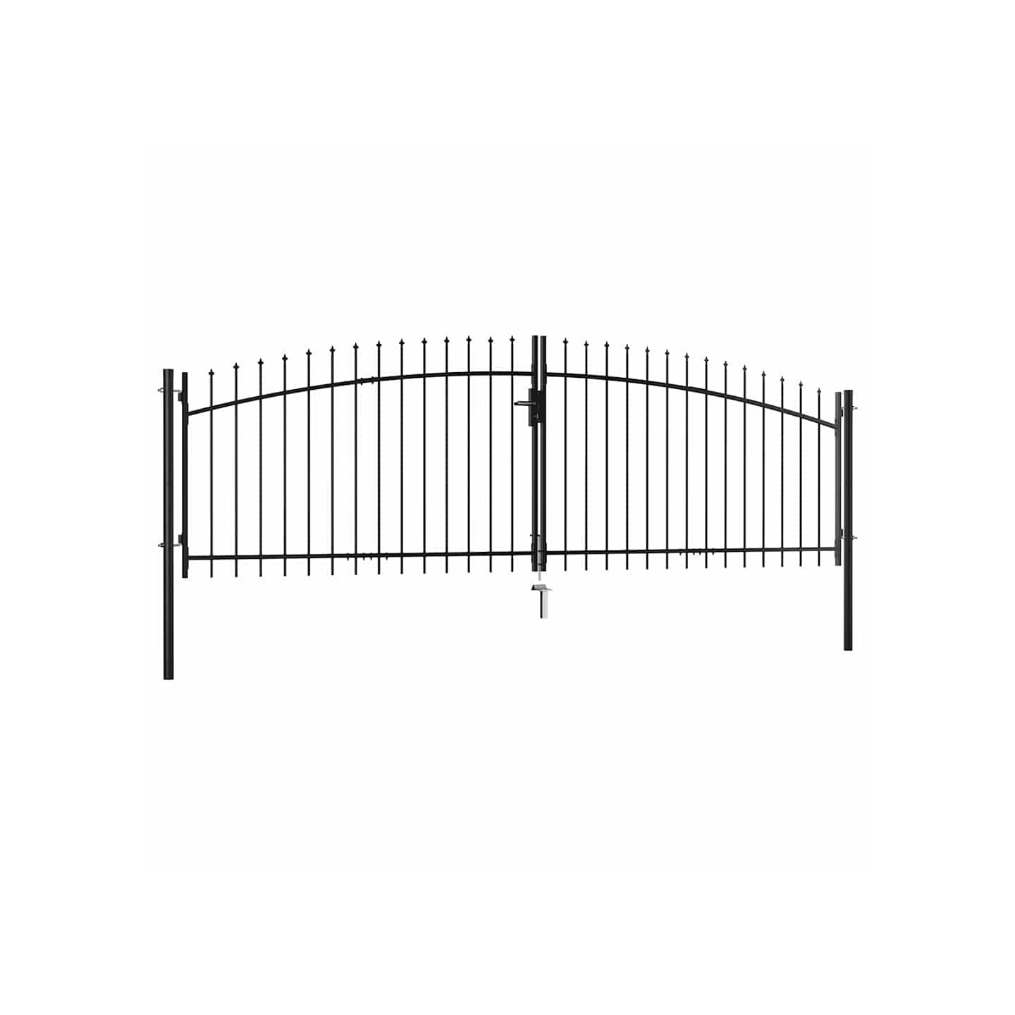 Portail double Woerden avec pointe en forme de lance 400 x 174,5 cm