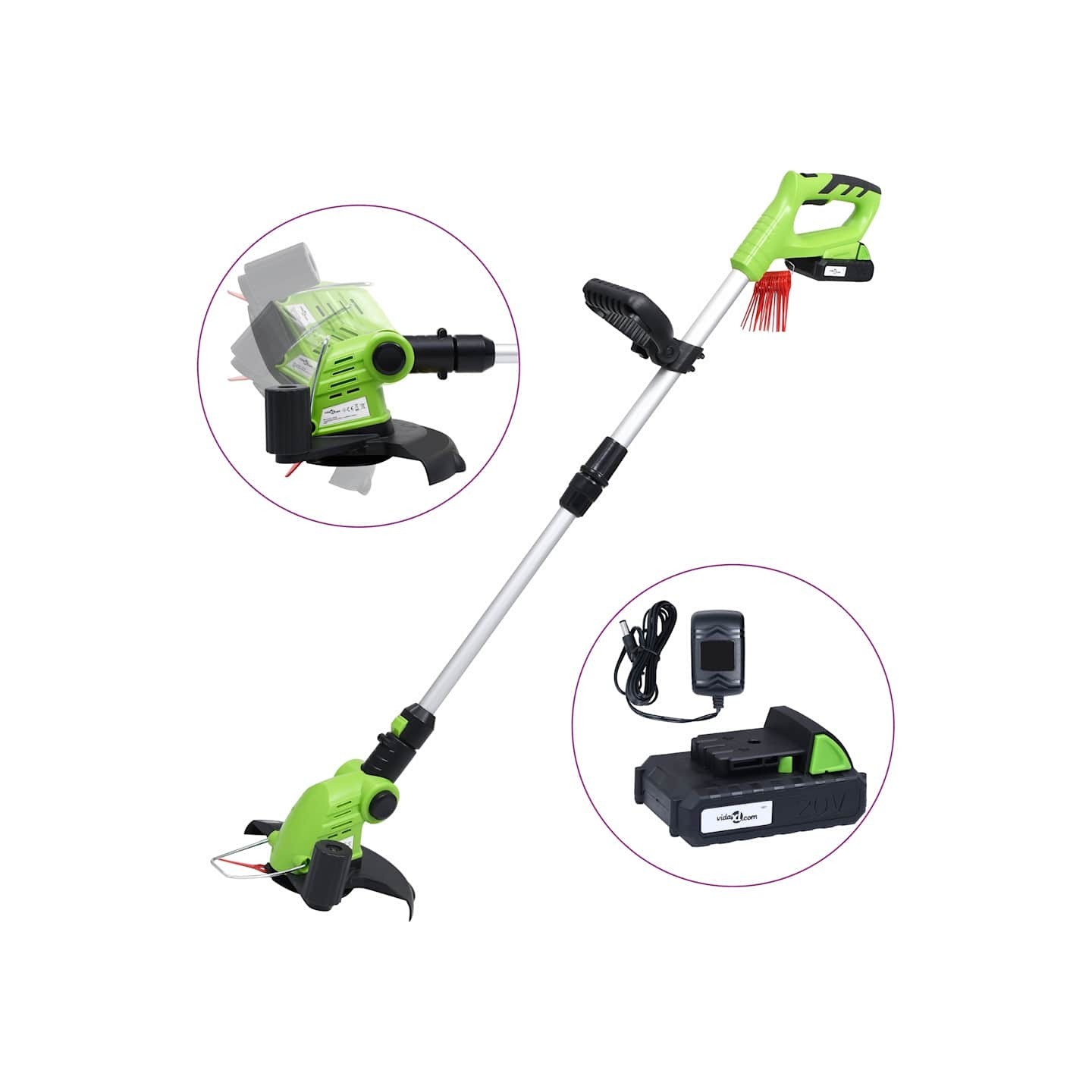 Coupe-herbe sans fil avec bloc-piles 20V 1500 mAh Li-ion