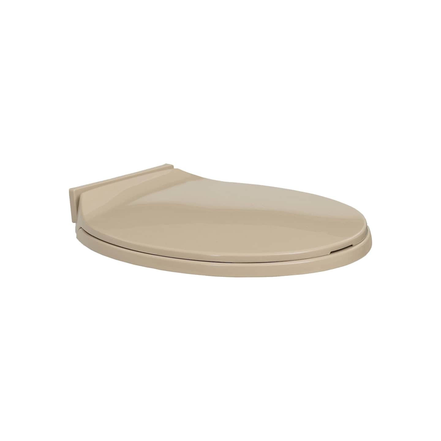 Siège de toilette à fermeture en douceur Beige Ovale