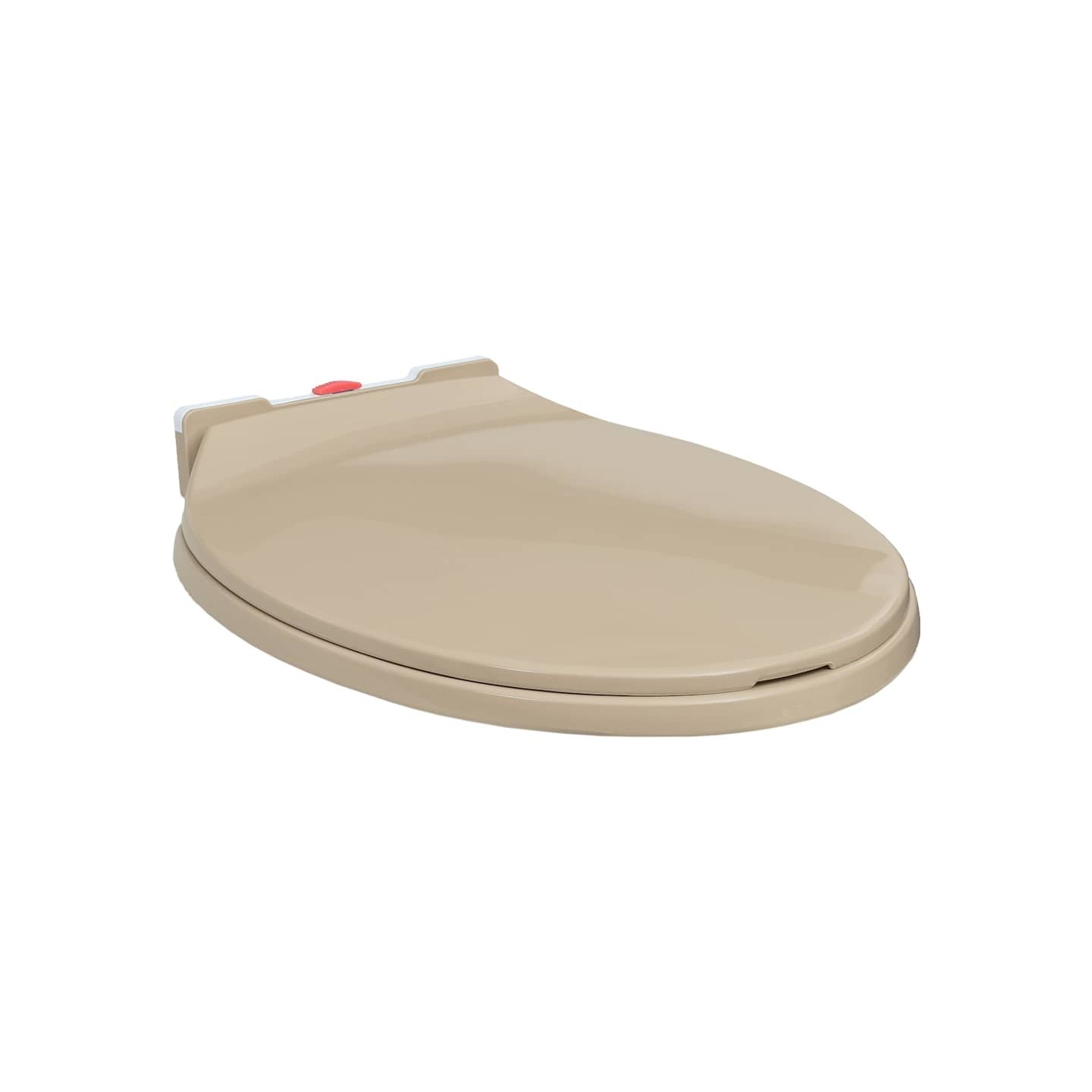 Siège de toilette à fermeture en douceur Beige Ovale