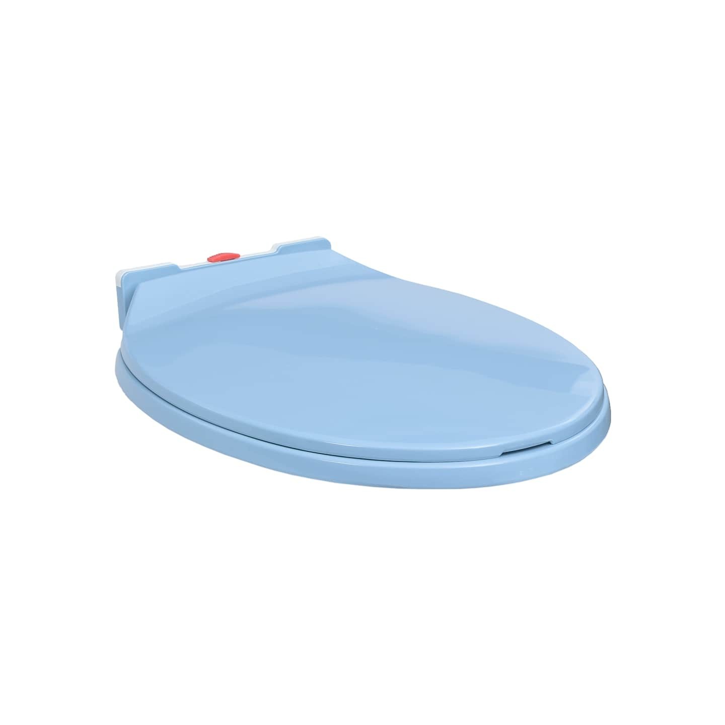 Siège de toilette à fermeture en douceur Bleu Ovale