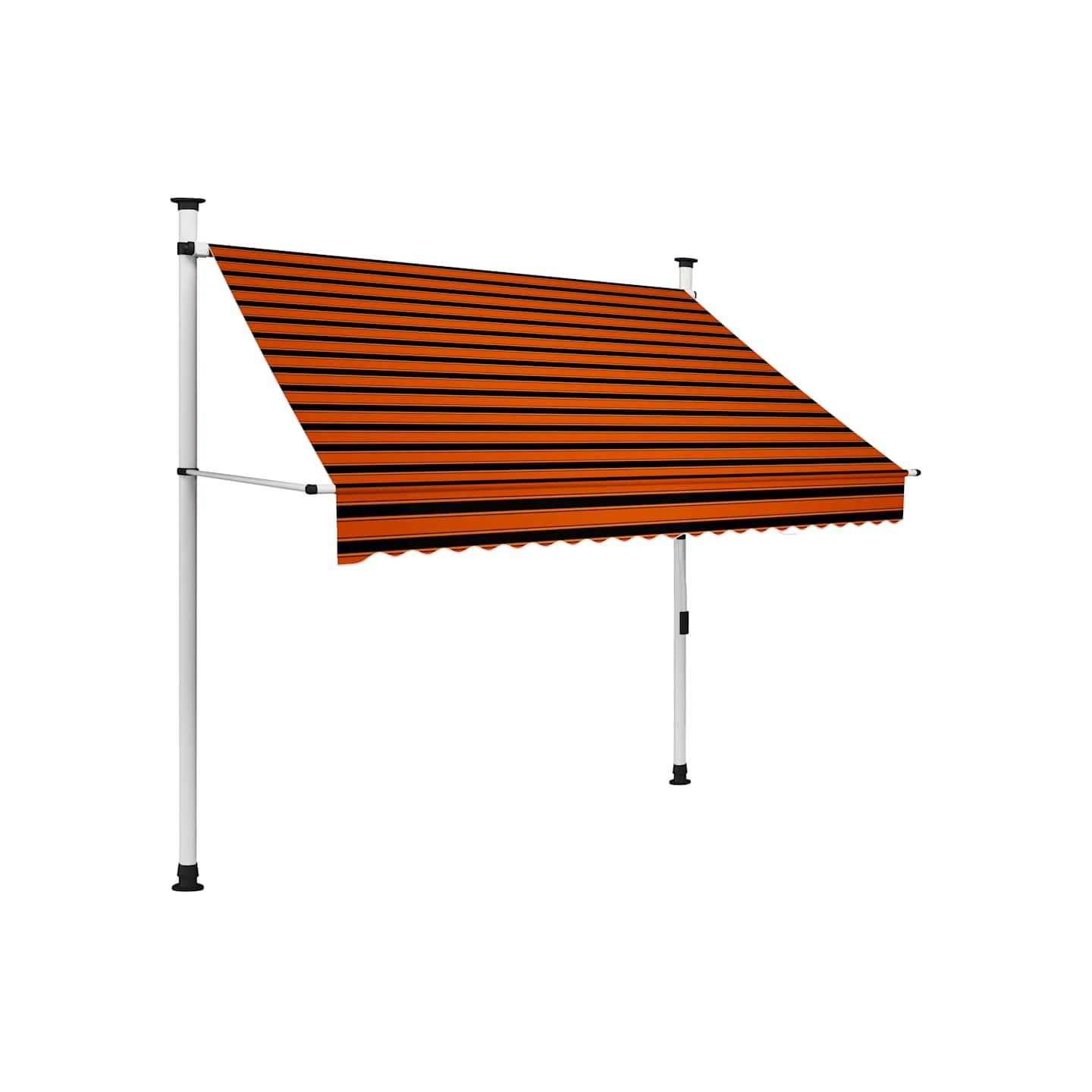 Auvent manuel rétractable 200 cm Orange et marron