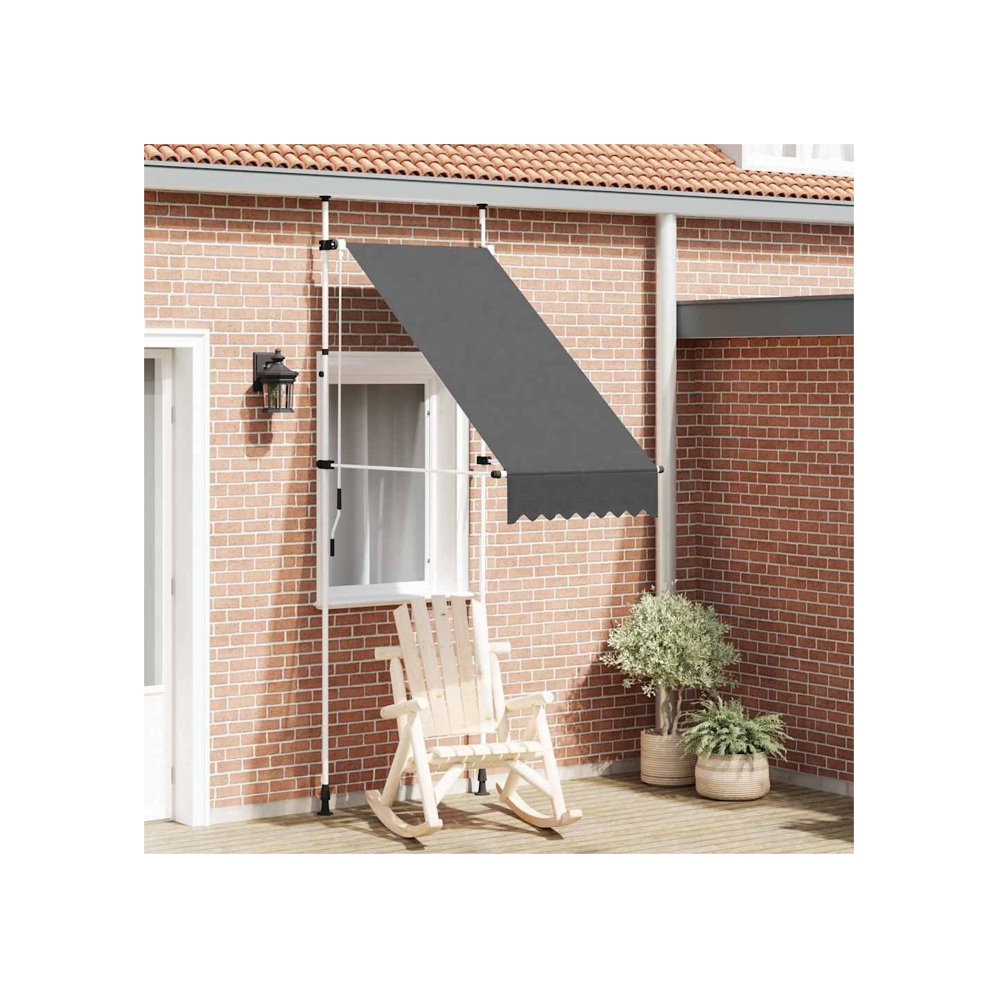 Auvent manuel rétractable 100 cm anthracite